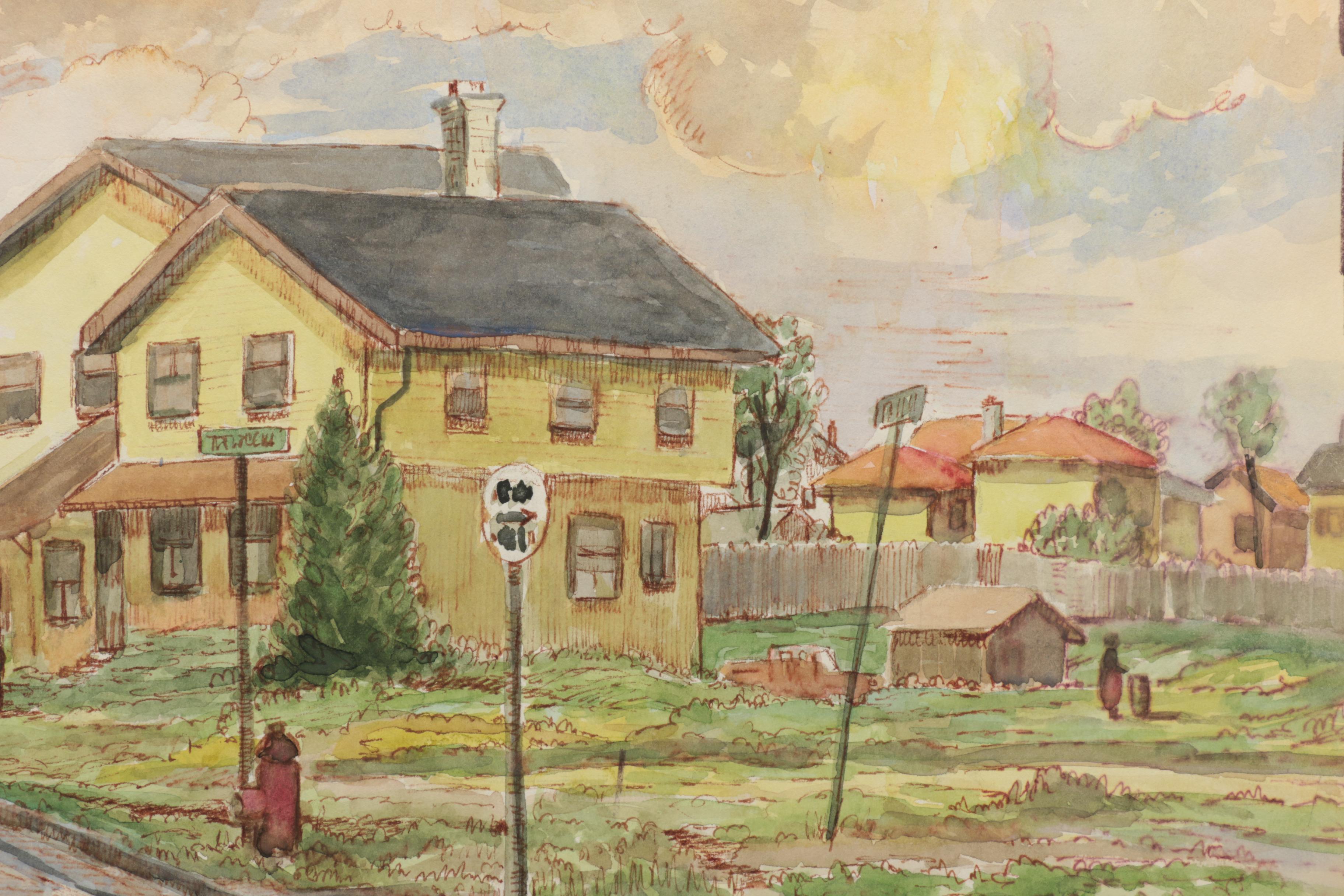 Lahmann Watercolors and Acrylics on Paper of Landscapes