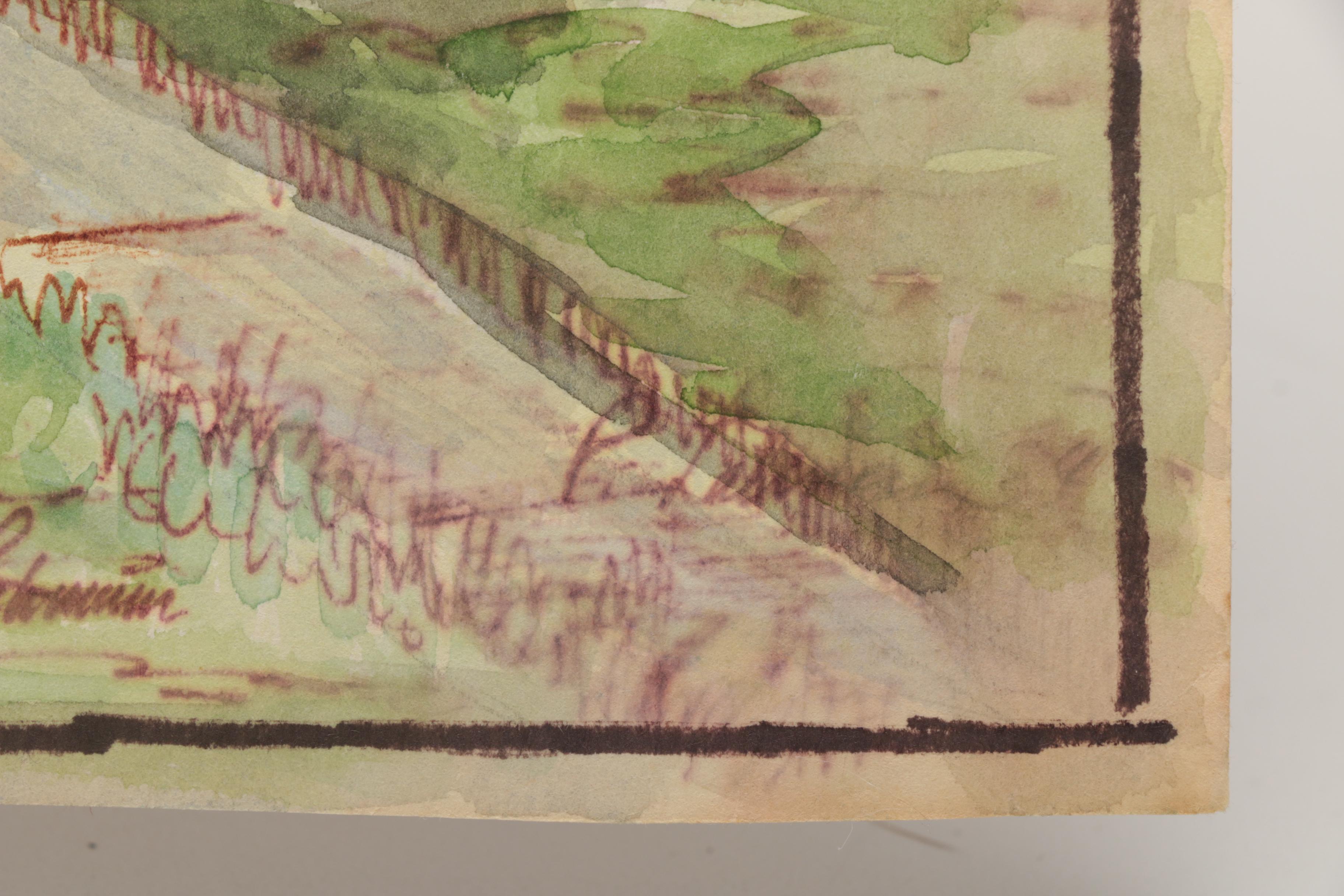 Lahmann Watercolors and Acrylics on Paper of Landscapes