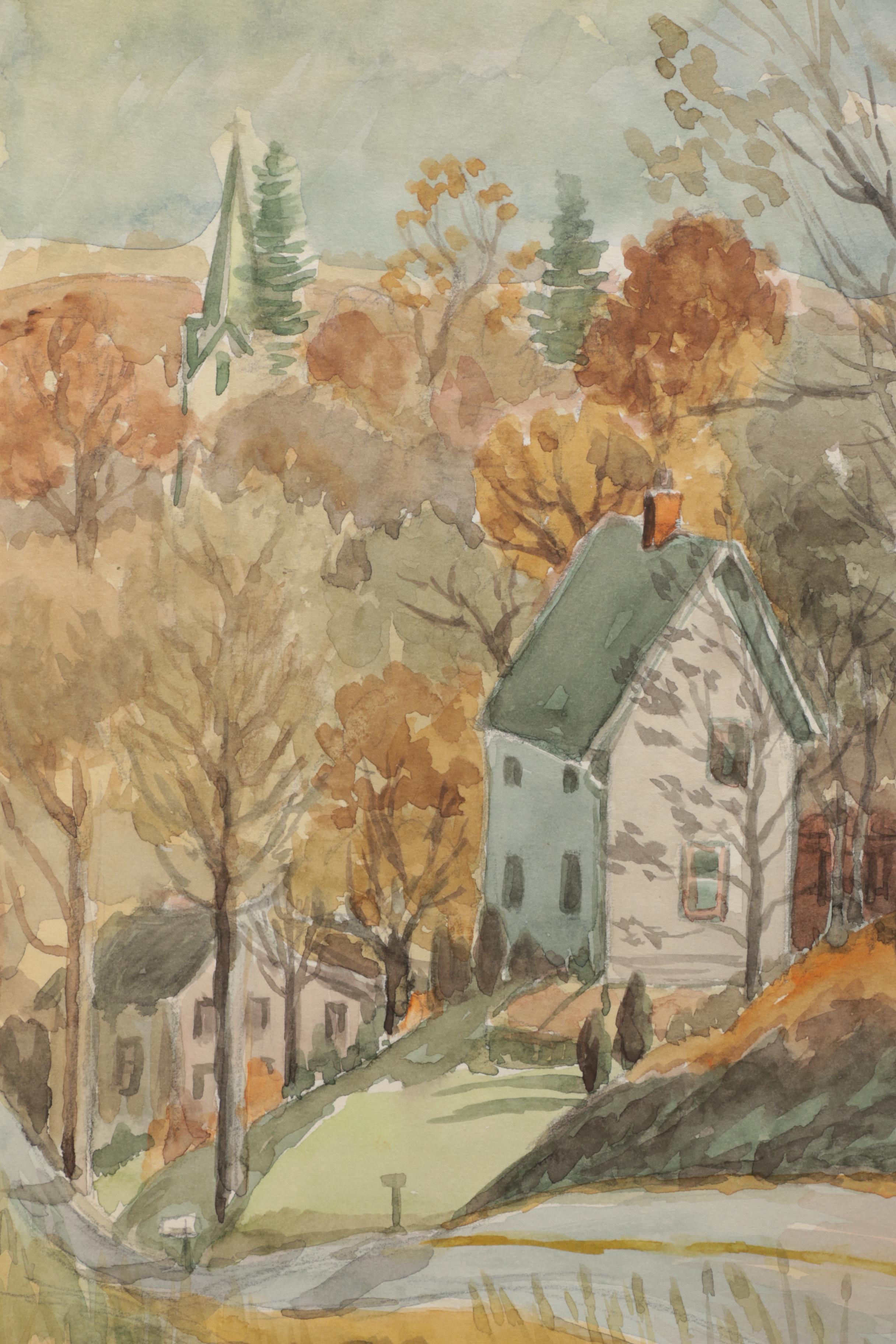 Lahmann Watercolors and Acrylics on Paper of Landscapes