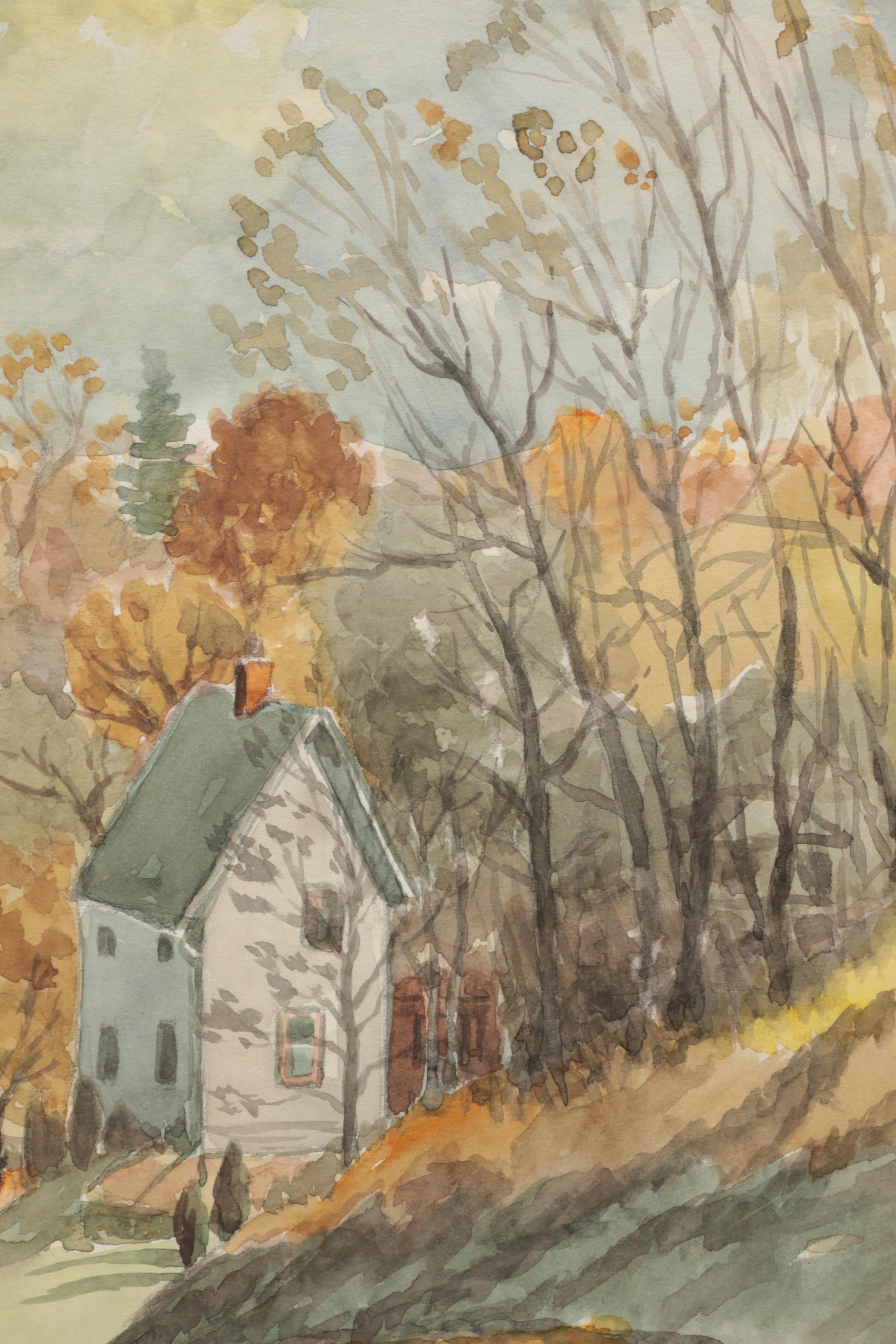 Lahmann Watercolors and Acrylics on Paper of Landscapes