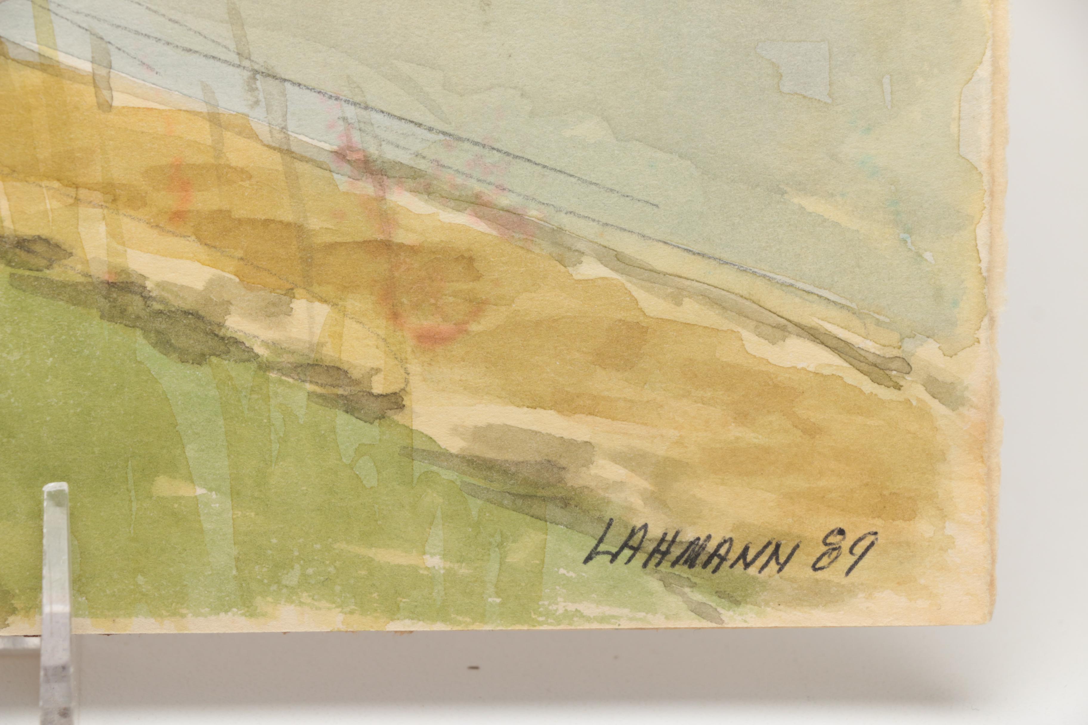 Lahmann Watercolors and Acrylics on Paper of Landscapes
