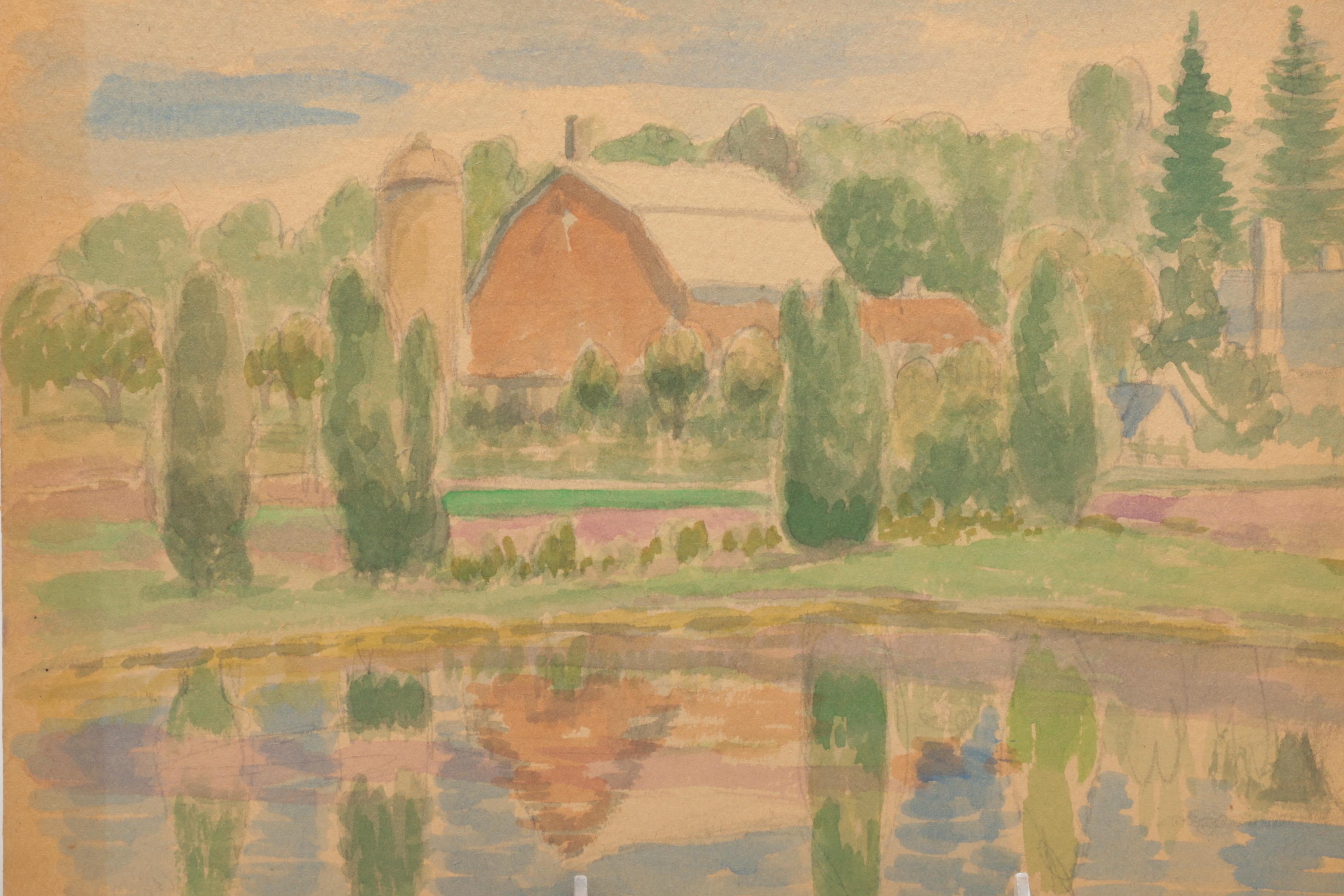 Lahmann Watercolors and Acrylics on Paper of Landscapes