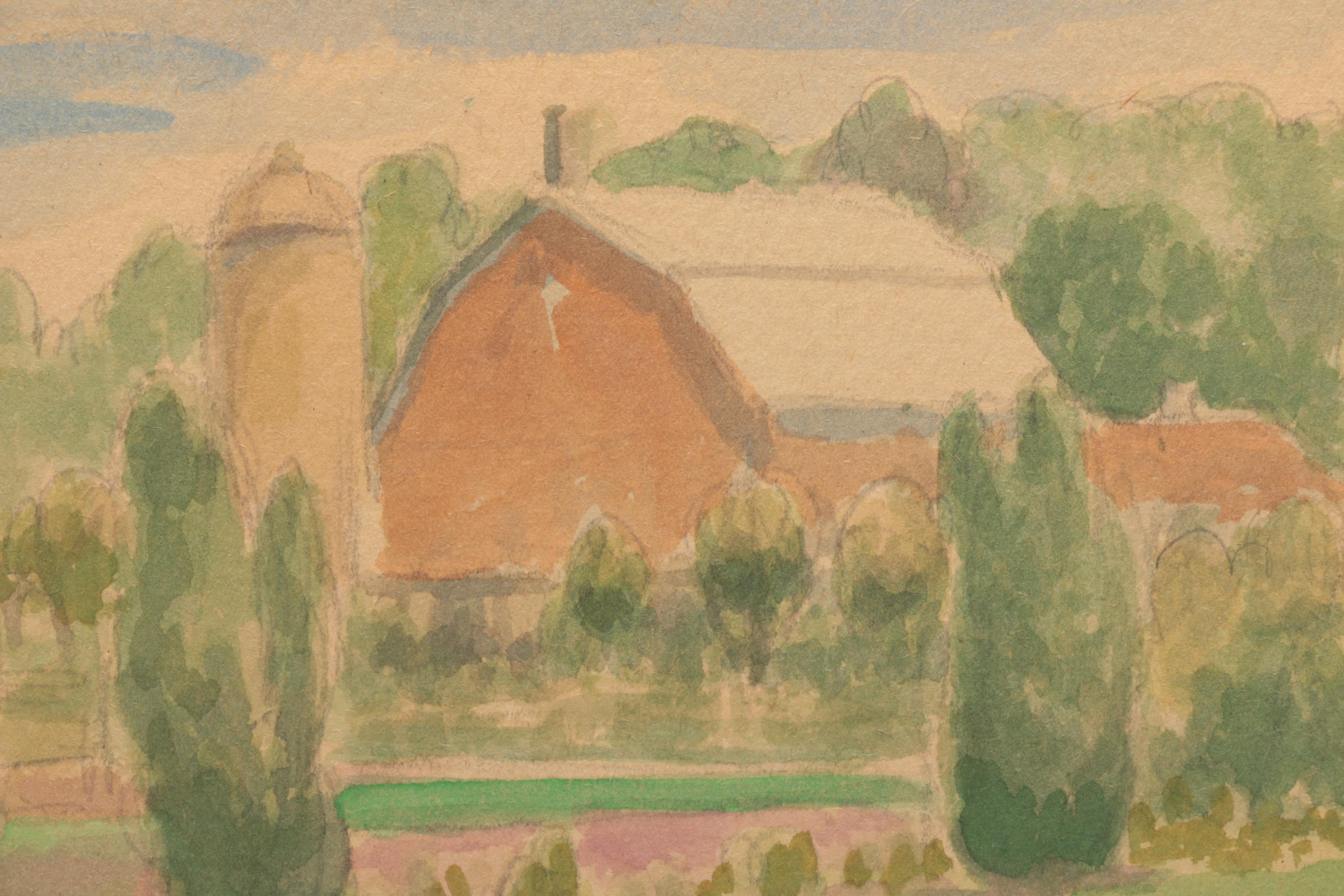 Lahmann Watercolors and Acrylics on Paper of Landscapes