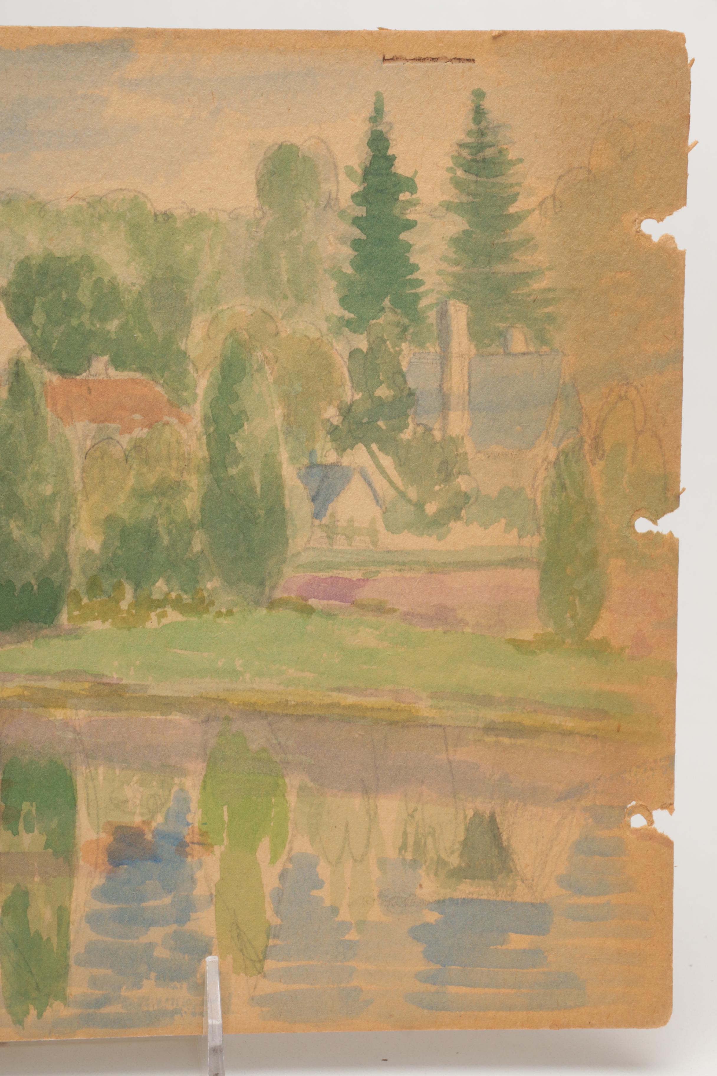 Lahmann Watercolors and Acrylics on Paper of Landscapes