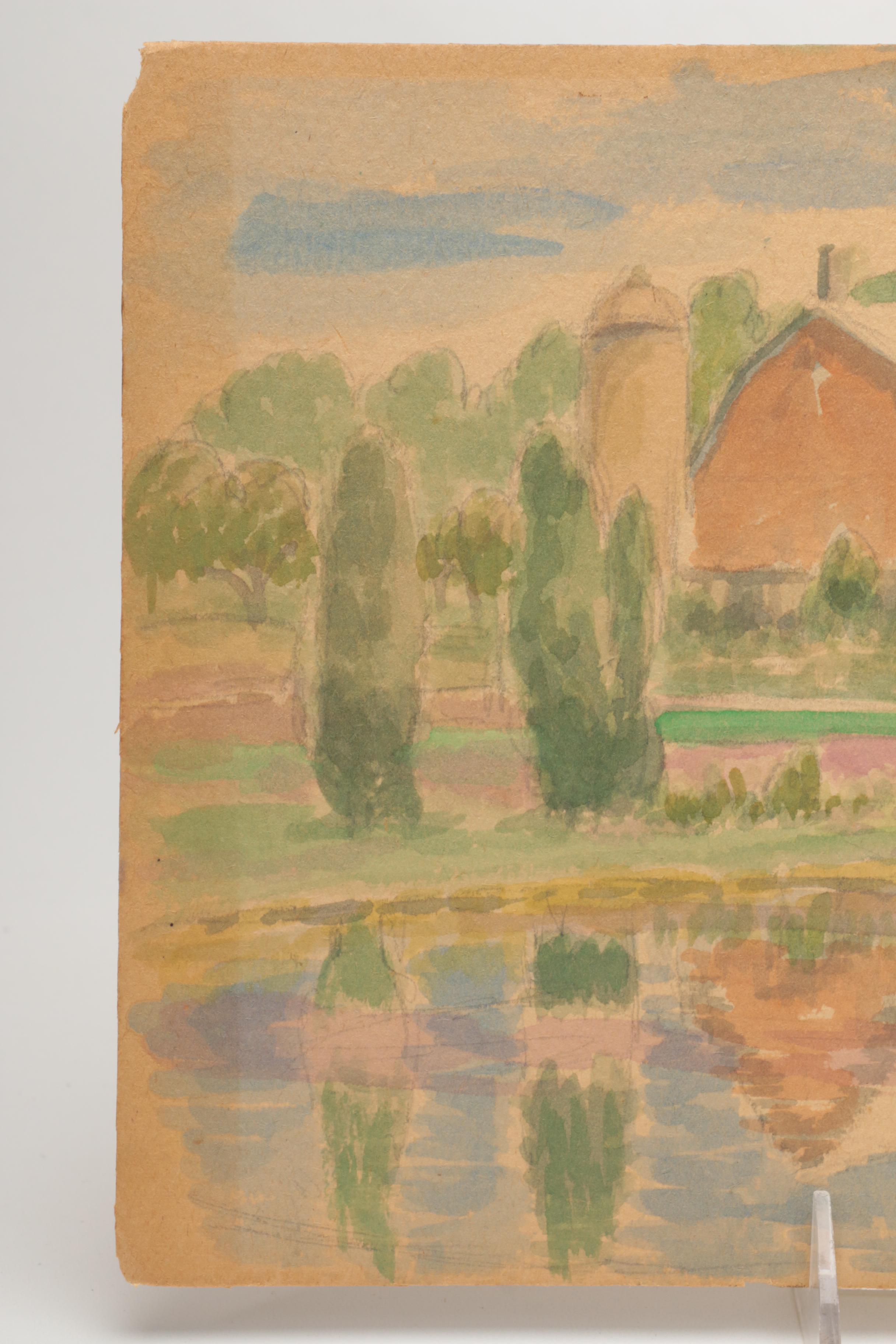 Lahmann Watercolors and Acrylics on Paper of Landscapes