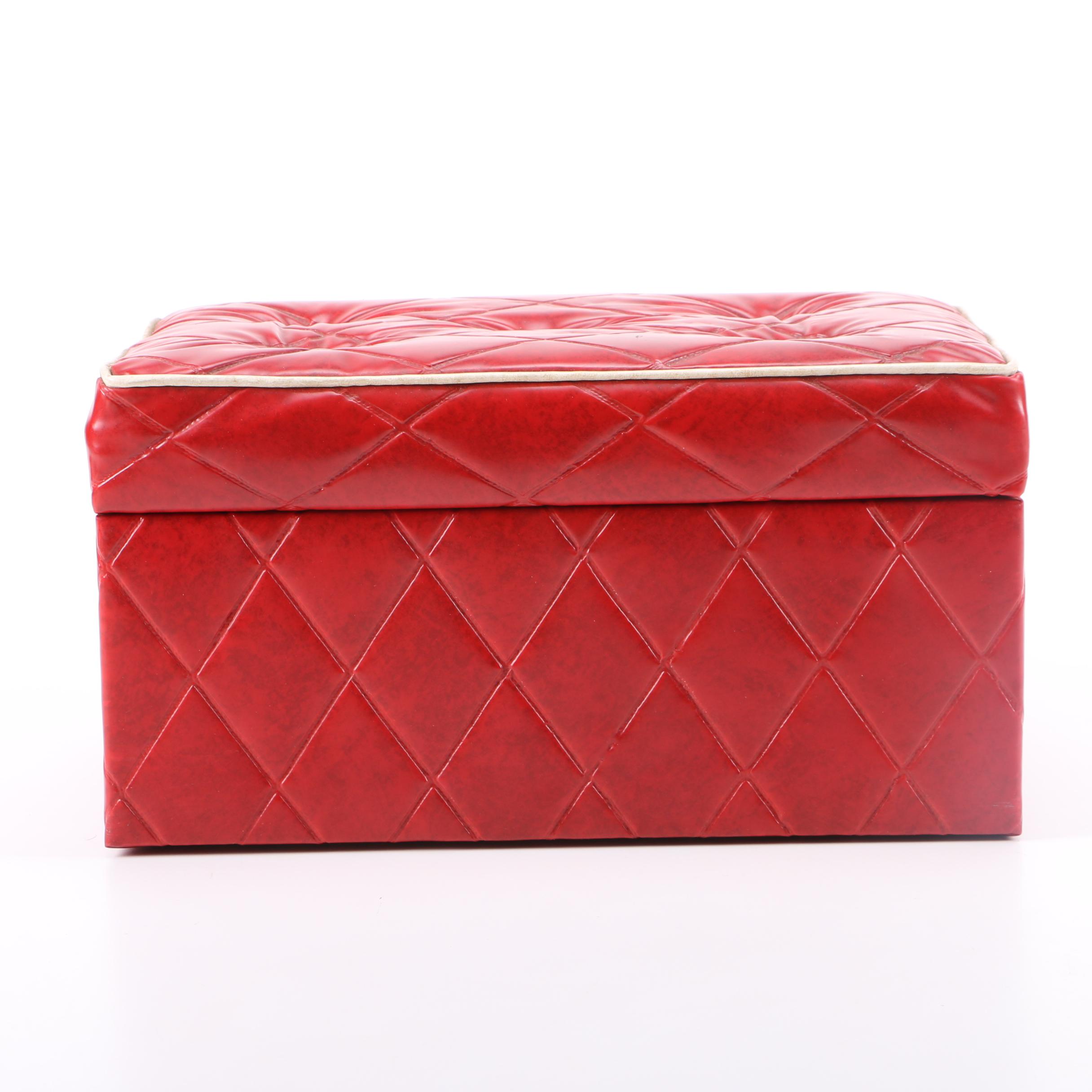Red Cushioned Jewelry Box