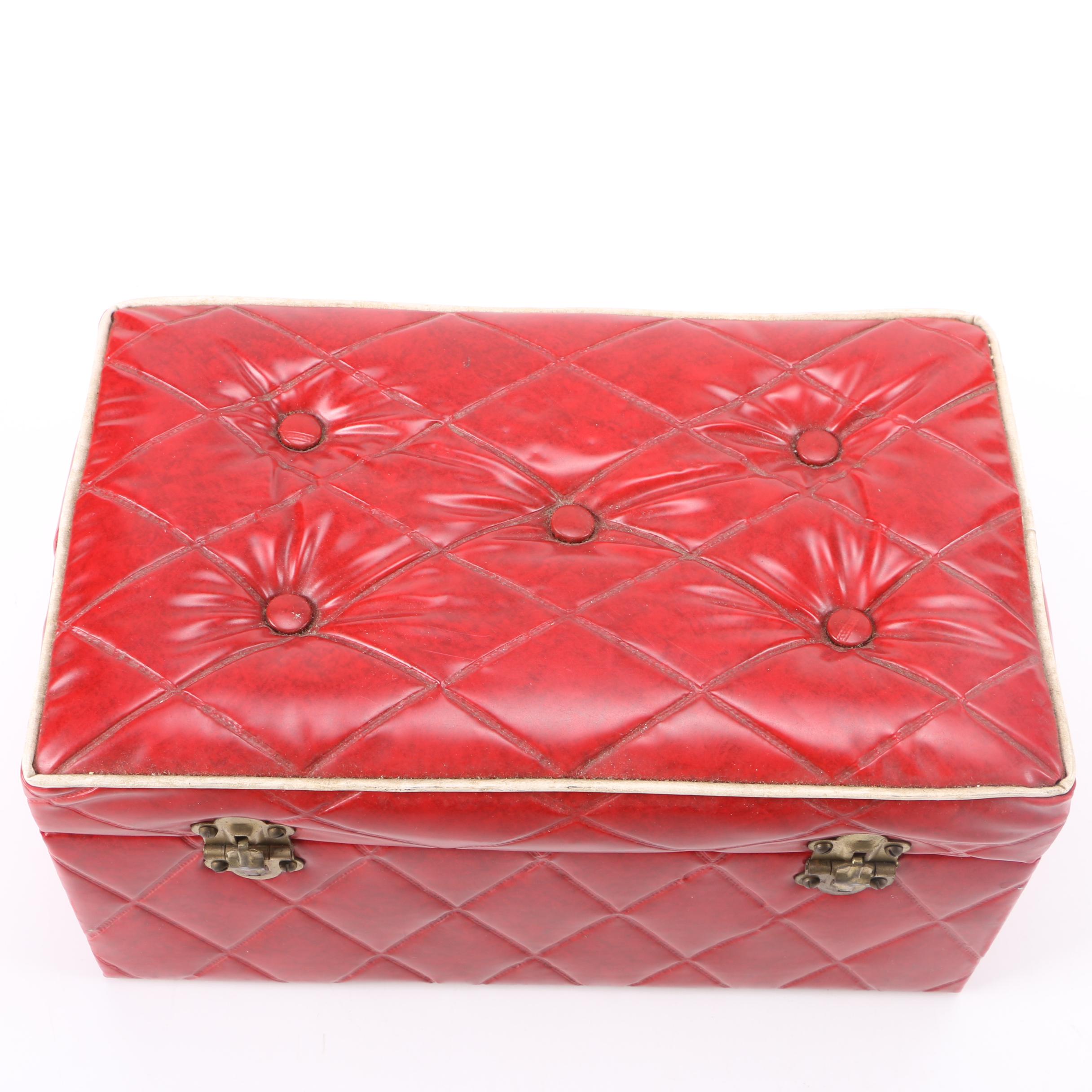 Red Cushioned Jewelry Box