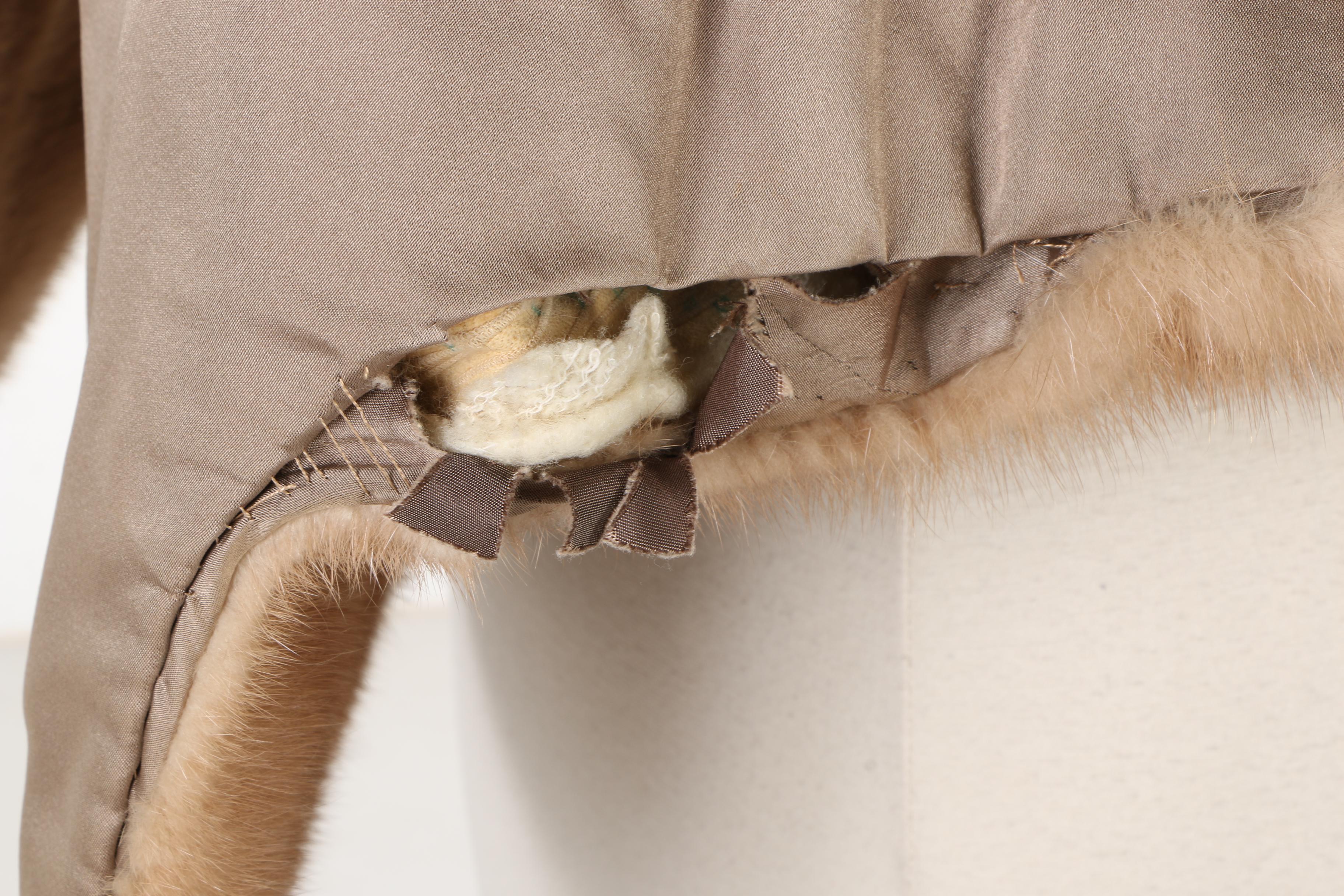 Vintage Light Brown Mink Fur Stole