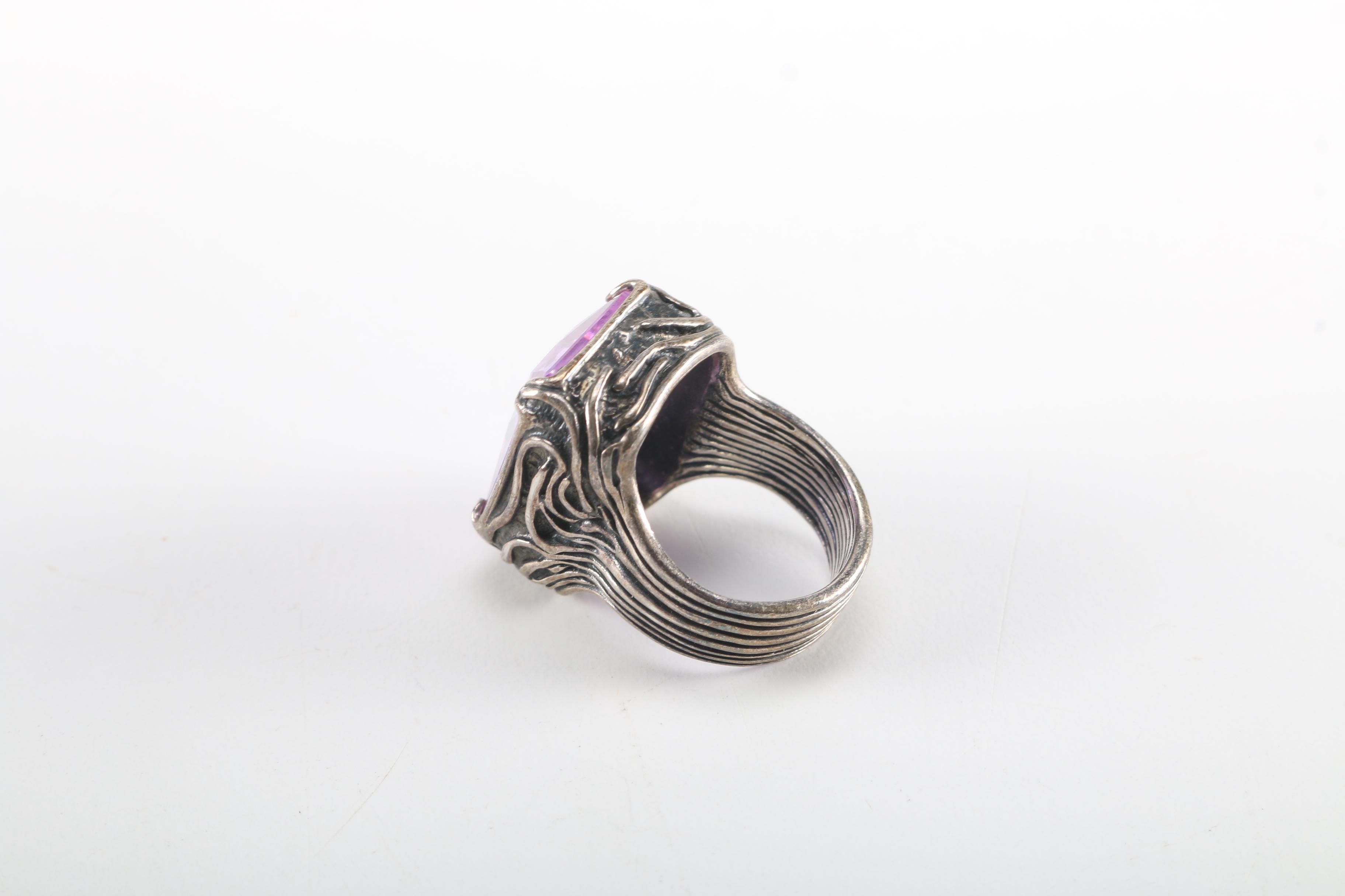 Sterling Jewelry With Quartz Gemstone Ring With Side Diamonds