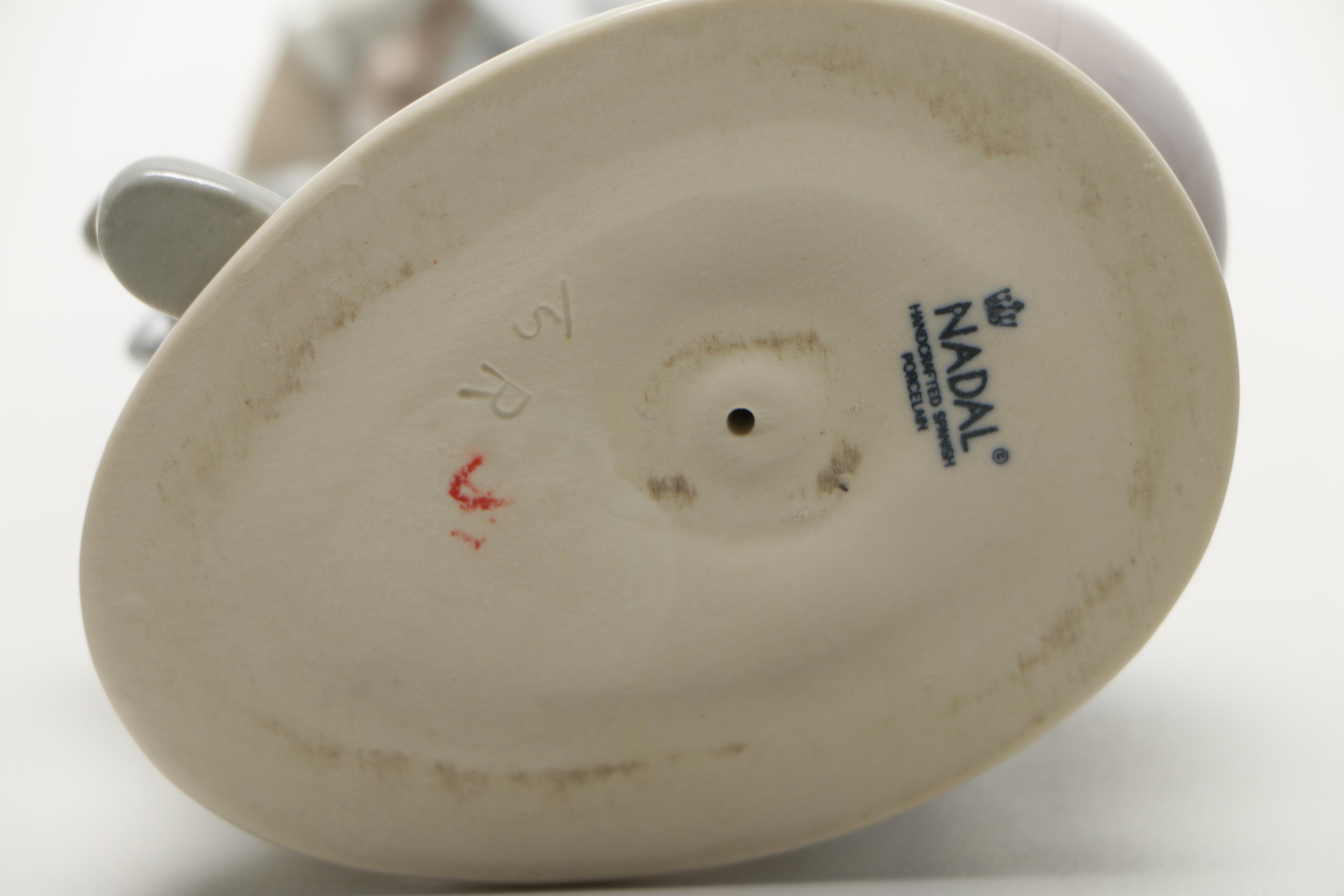 Nadal Porcelain Figurine of a Clown and His Cat