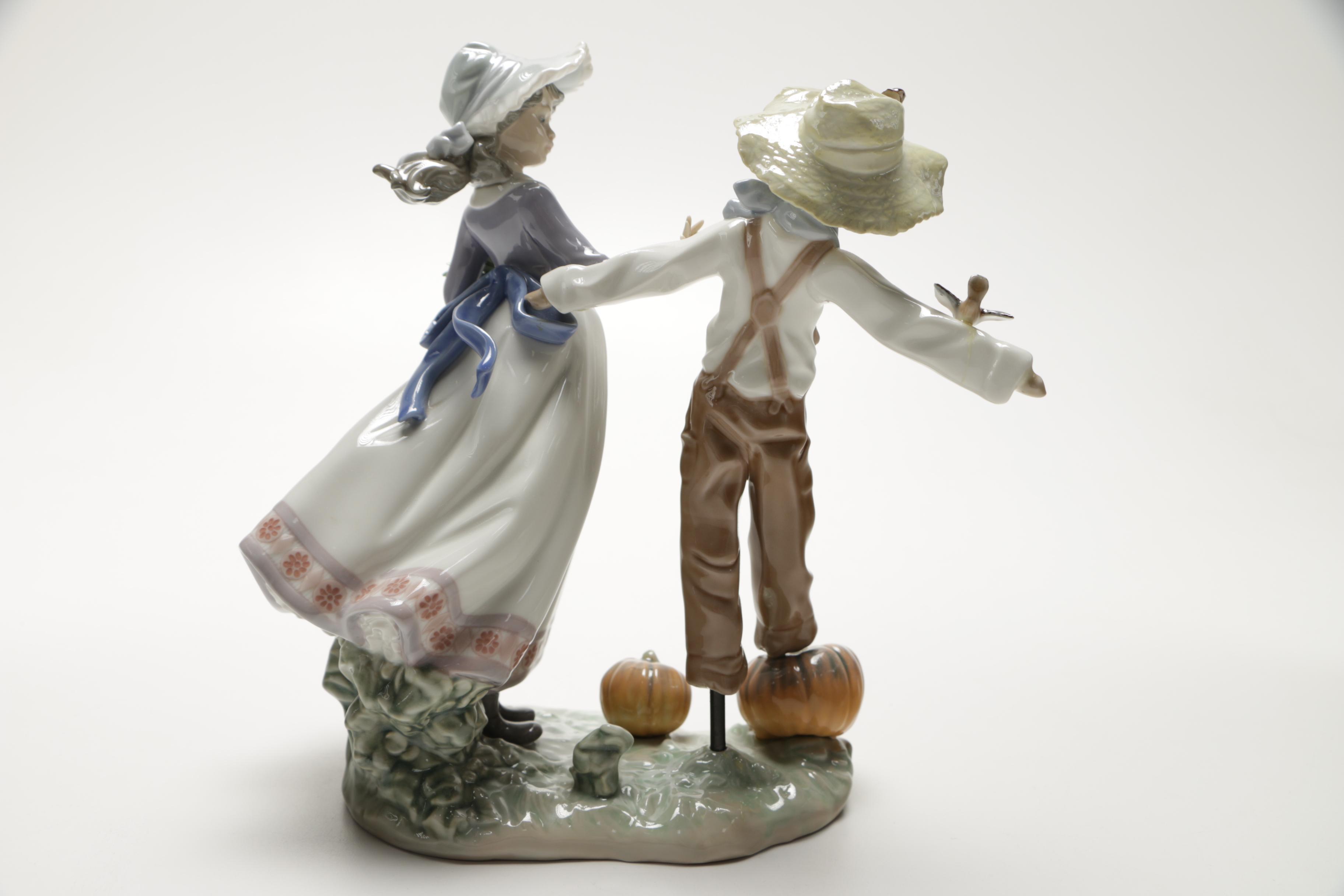 Lladró Porcelain "Scarecrow and the Lady" Figurine