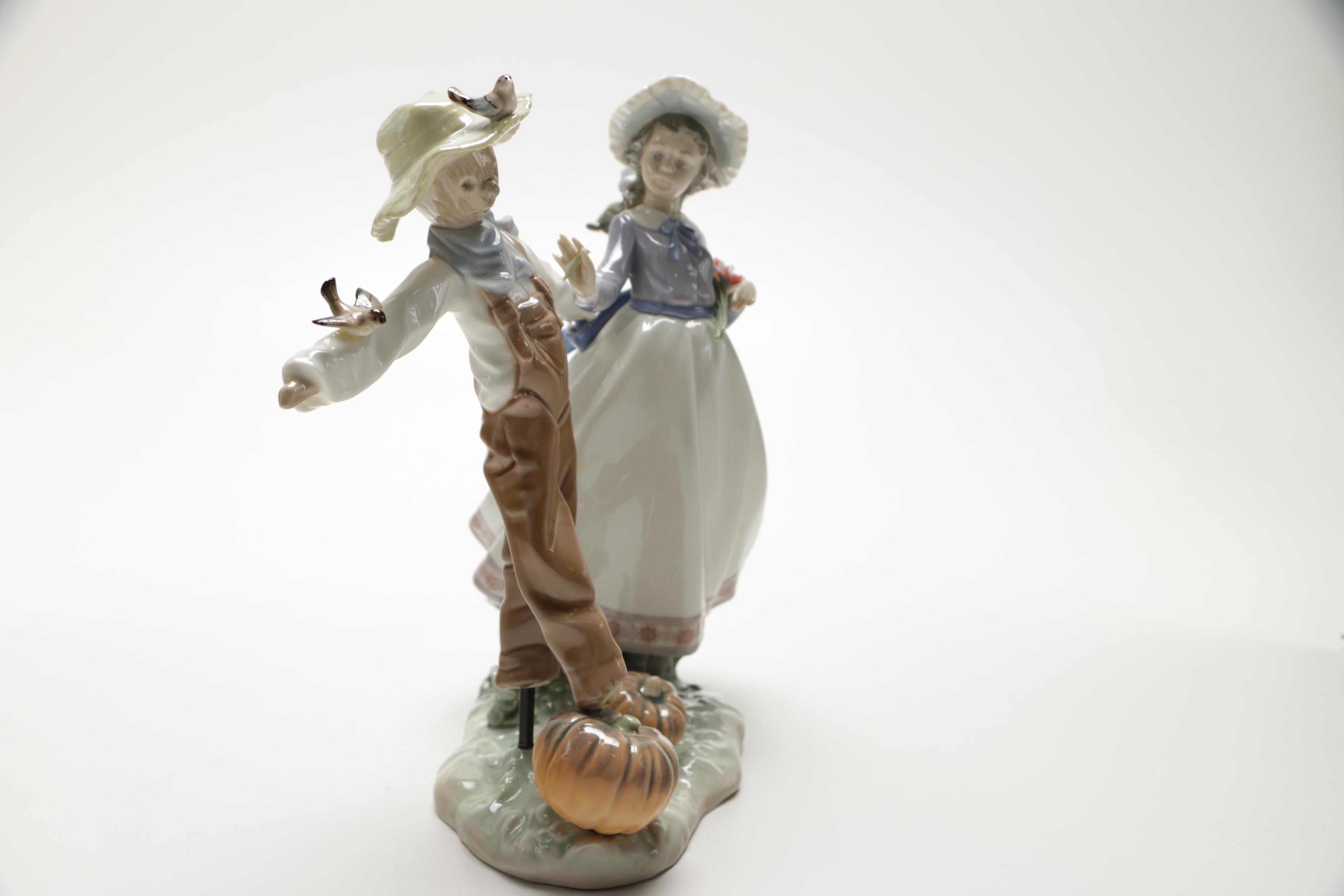 Lladró Porcelain "Scarecrow and the Lady" Figurine
