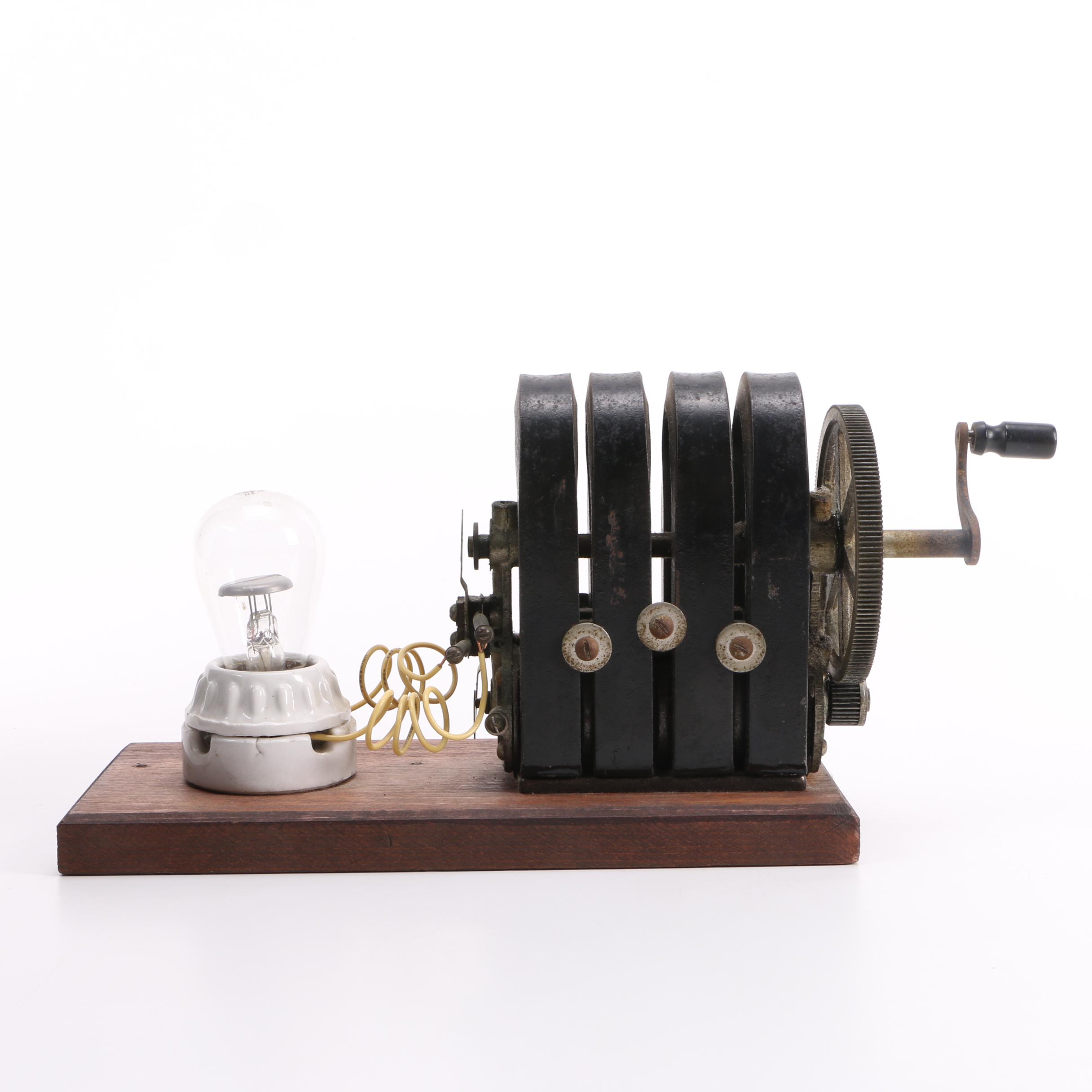 Hand Crank Light Bulb Generator