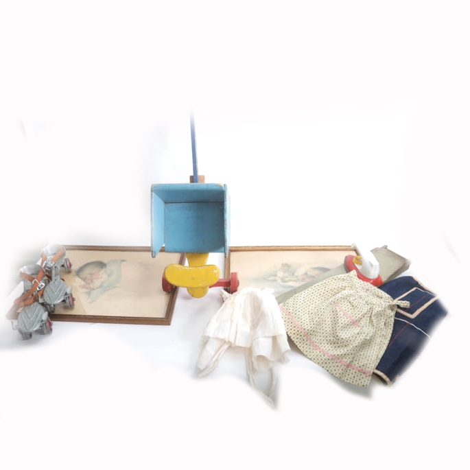 Collection of Vintage Prints and Play Room Items