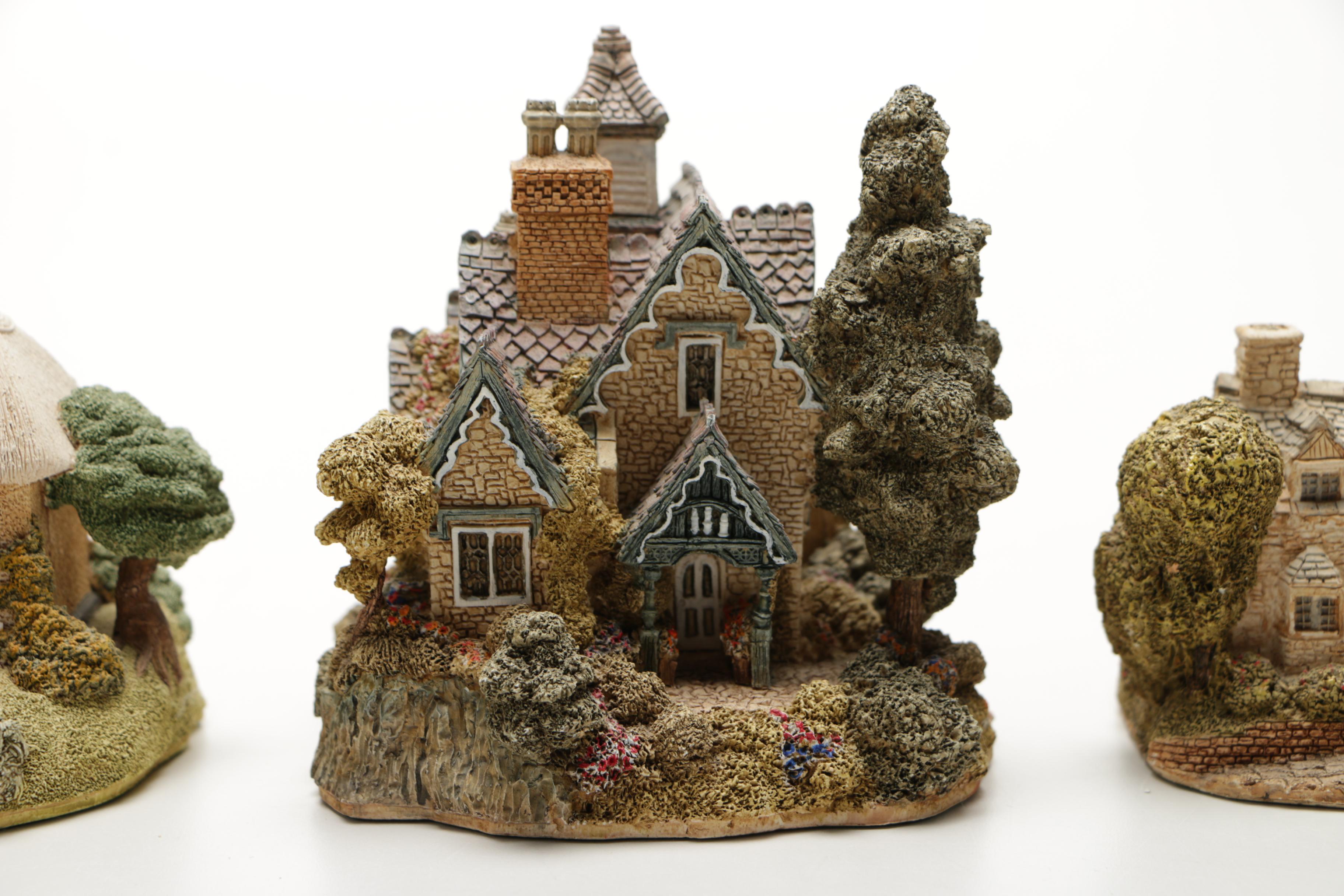 Three Lilliput Lane Resin Miniature Houses