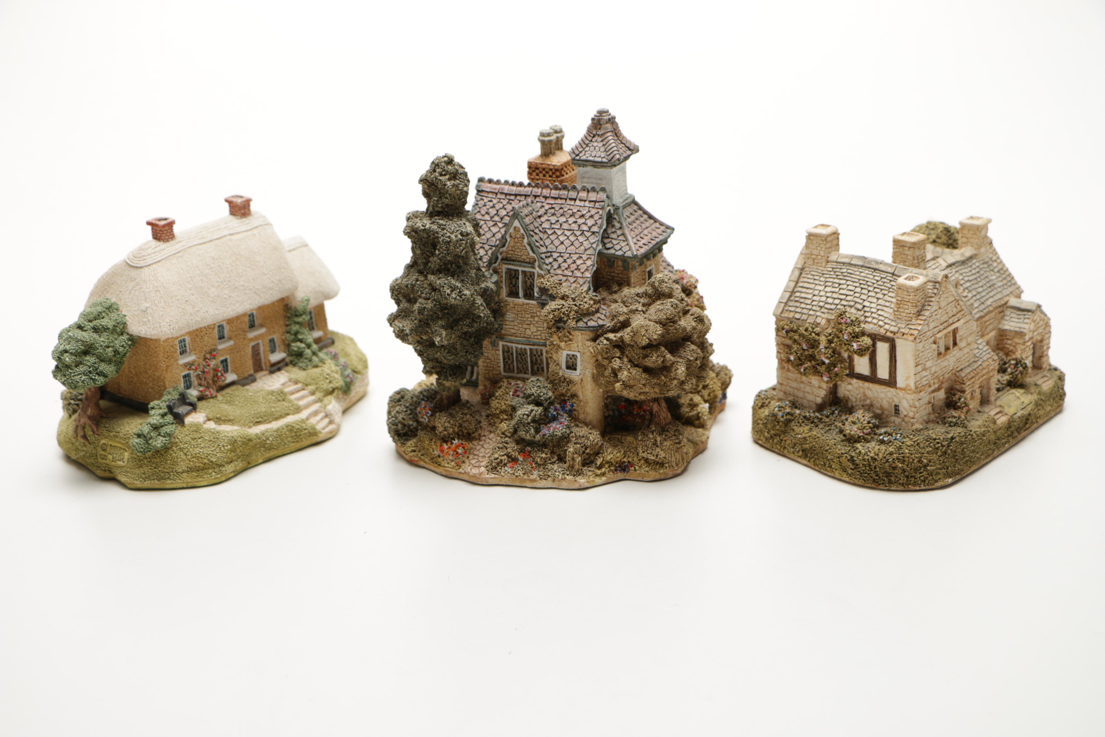 Three Lilliput Lane Resin Miniature Houses