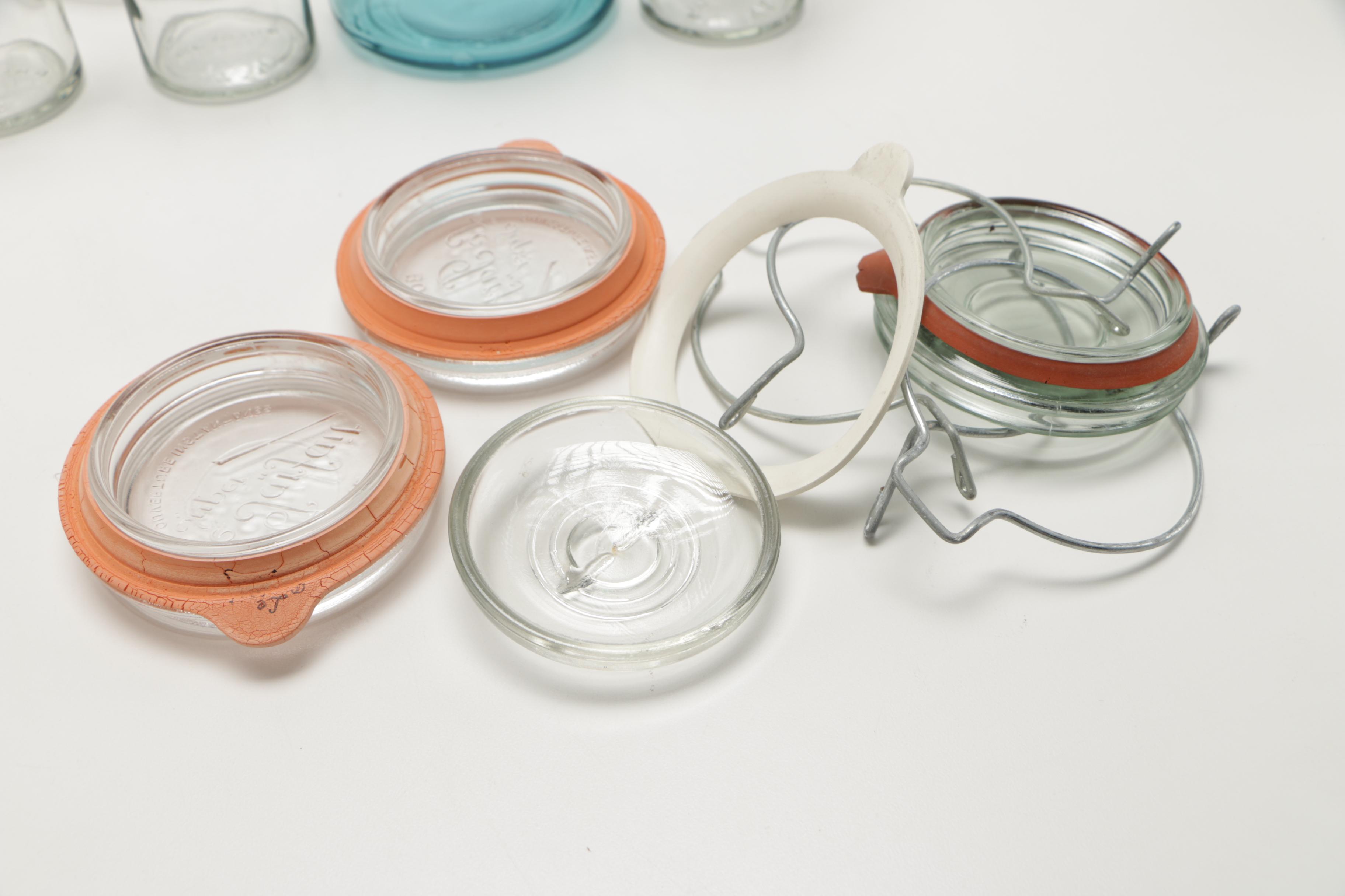 Glass Canning Jars Including Ball "Perfect Mason"