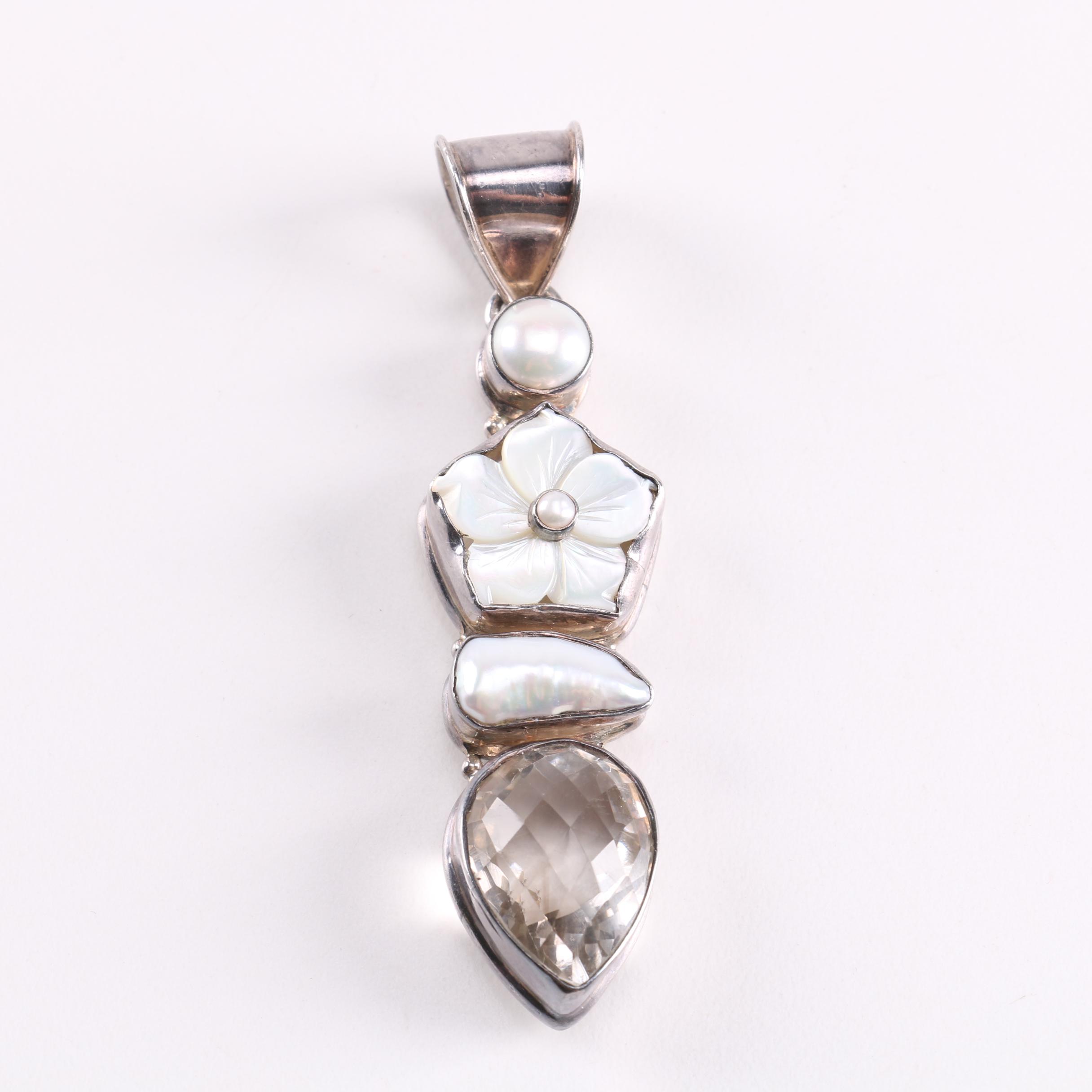 Sterling and Stone Jewelry Including Mother of Pearl