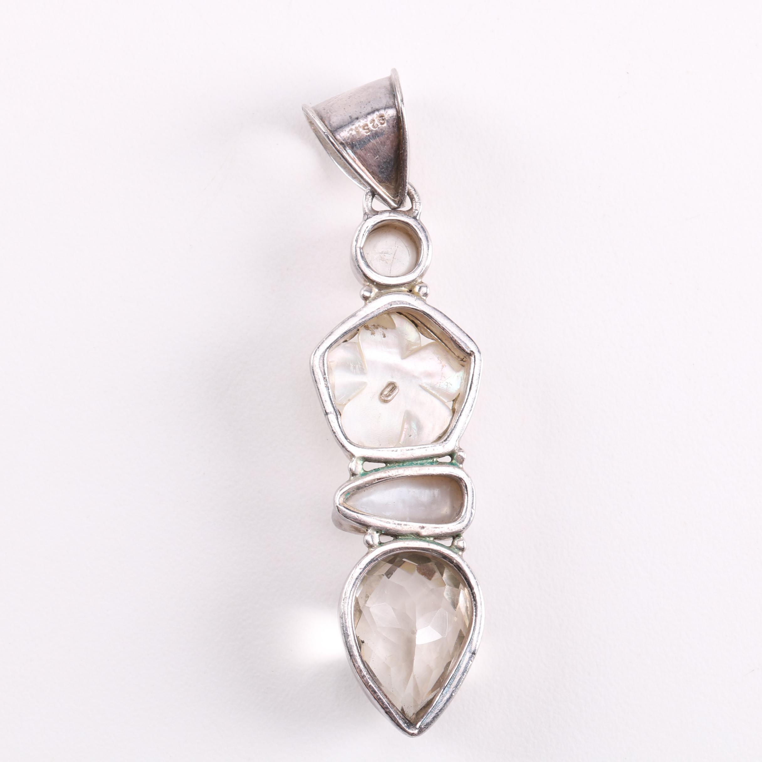 Sterling and Stone Jewelry Including Mother of Pearl