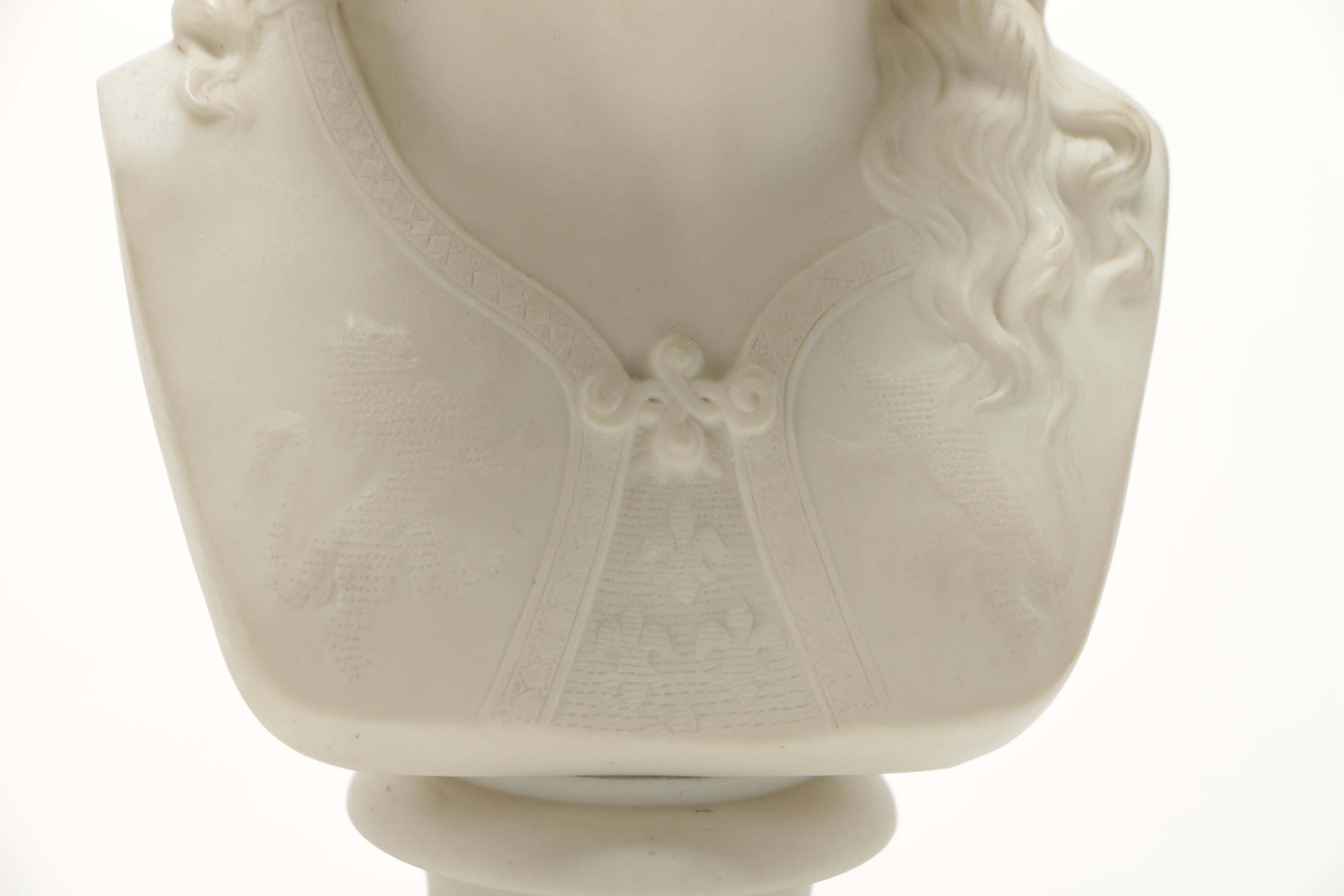 1865 Copeland Parian Bust Depicting "Enid"