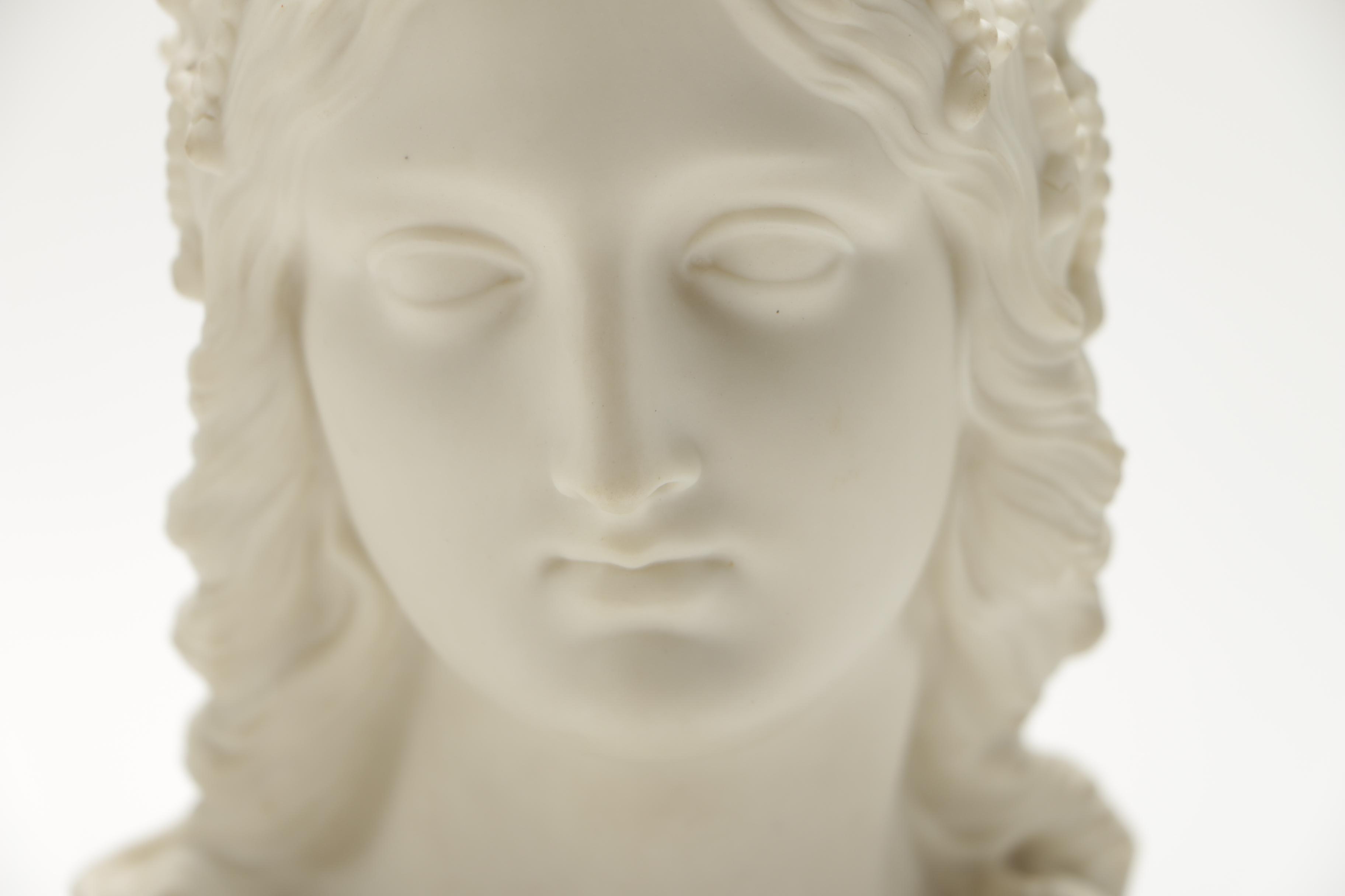 1865 Copeland Parian Bust Depicting "Enid"