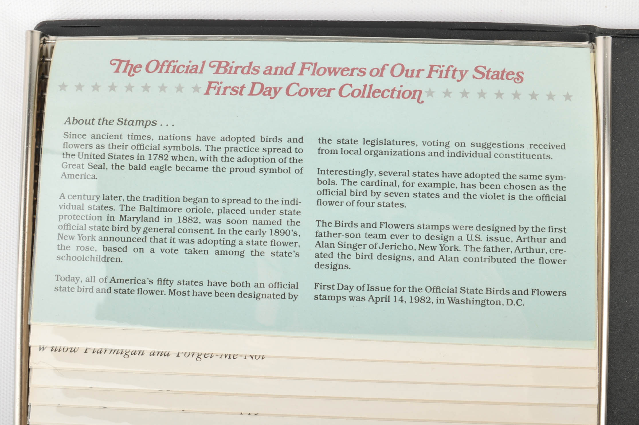 "The Official Birds and Flowers of Our Fifty States" Stamps, 1982