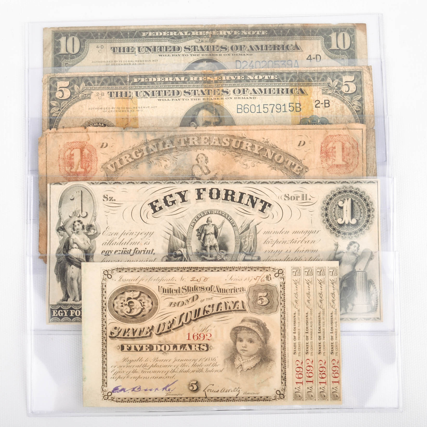 19-20th Century United States Federal Reserve Notes and Assorted Currency