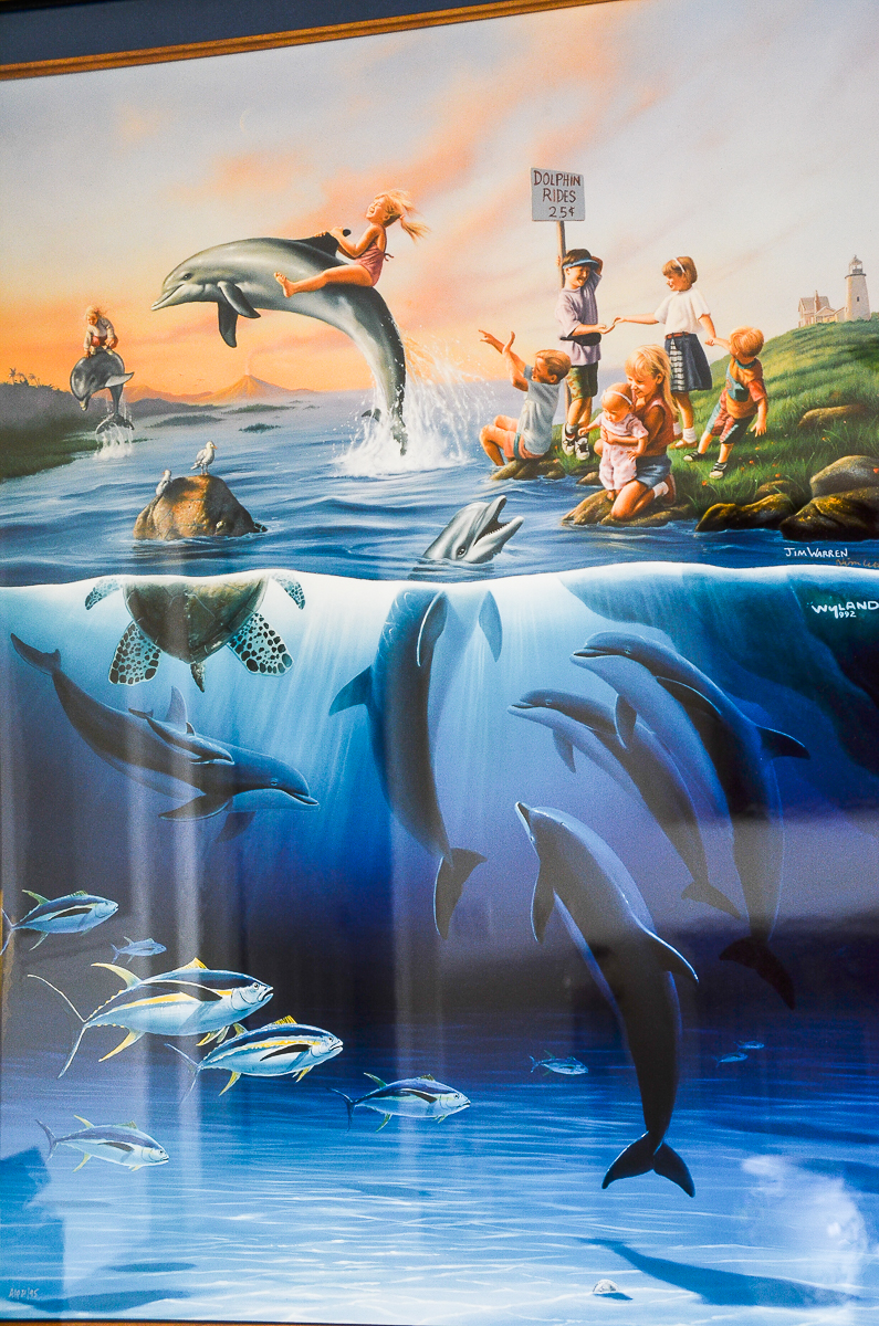Jim Warren and Robert Wyland Artist Proof Giclee "Dolphin Rides"