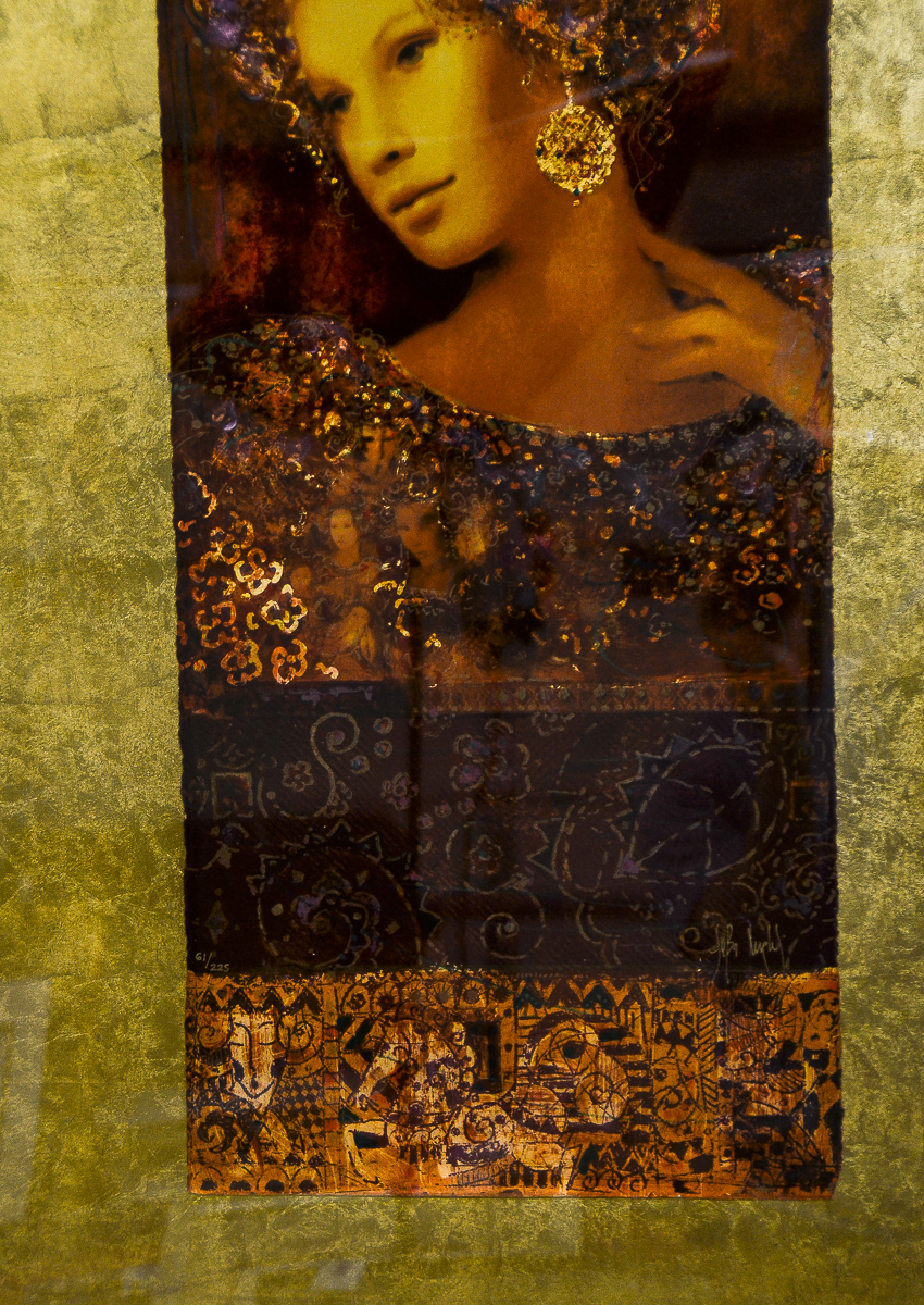Csaba Markus Limited Edition Embellished Serigraph on Paper "Veronika"