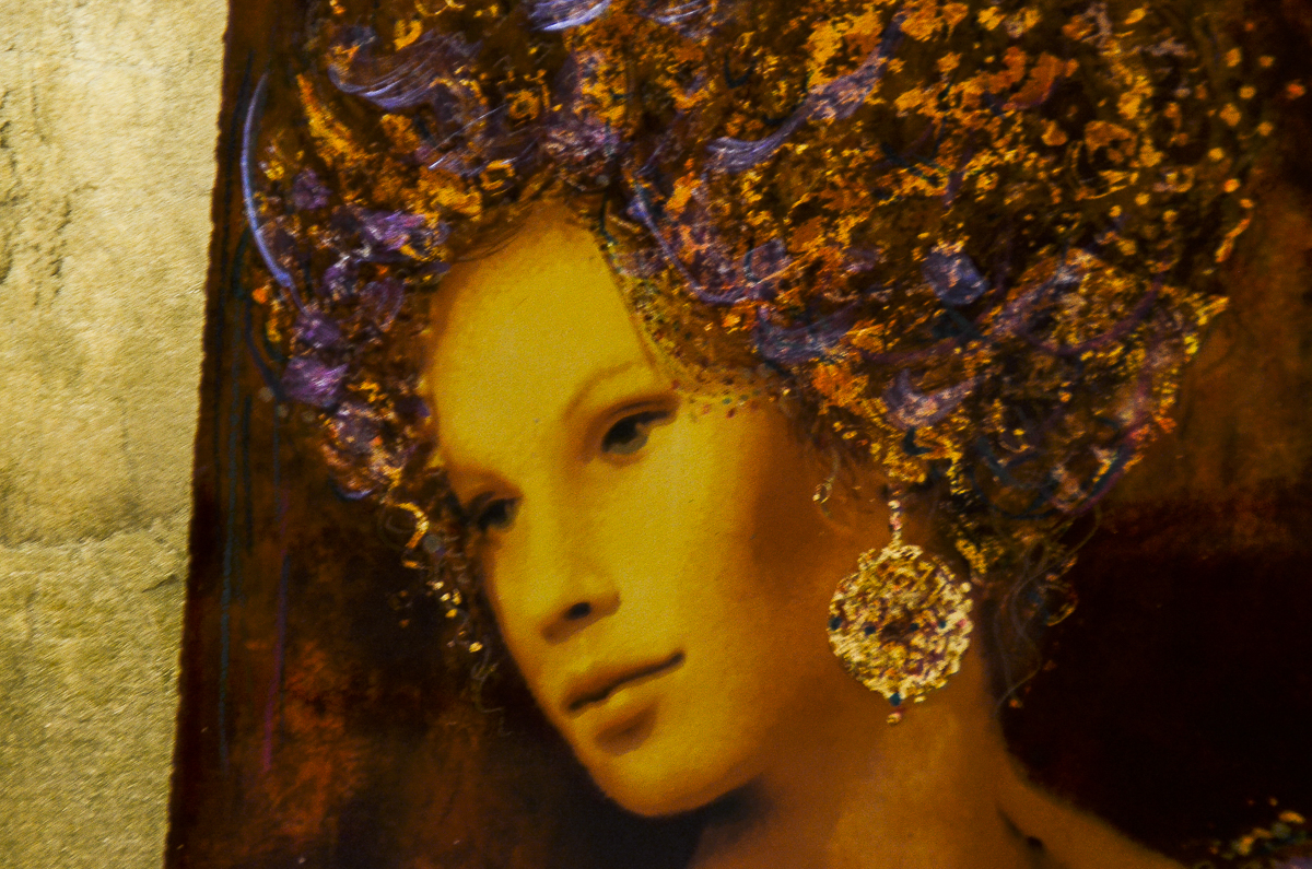 Csaba Markus Limited Edition Embellished Serigraph on Paper "Veronika"