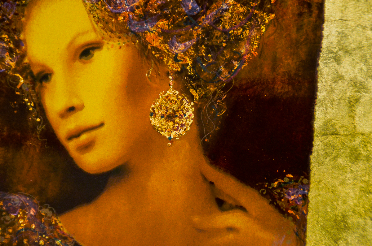 Csaba Markus Limited Edition Embellished Serigraph on Paper "Veronika"