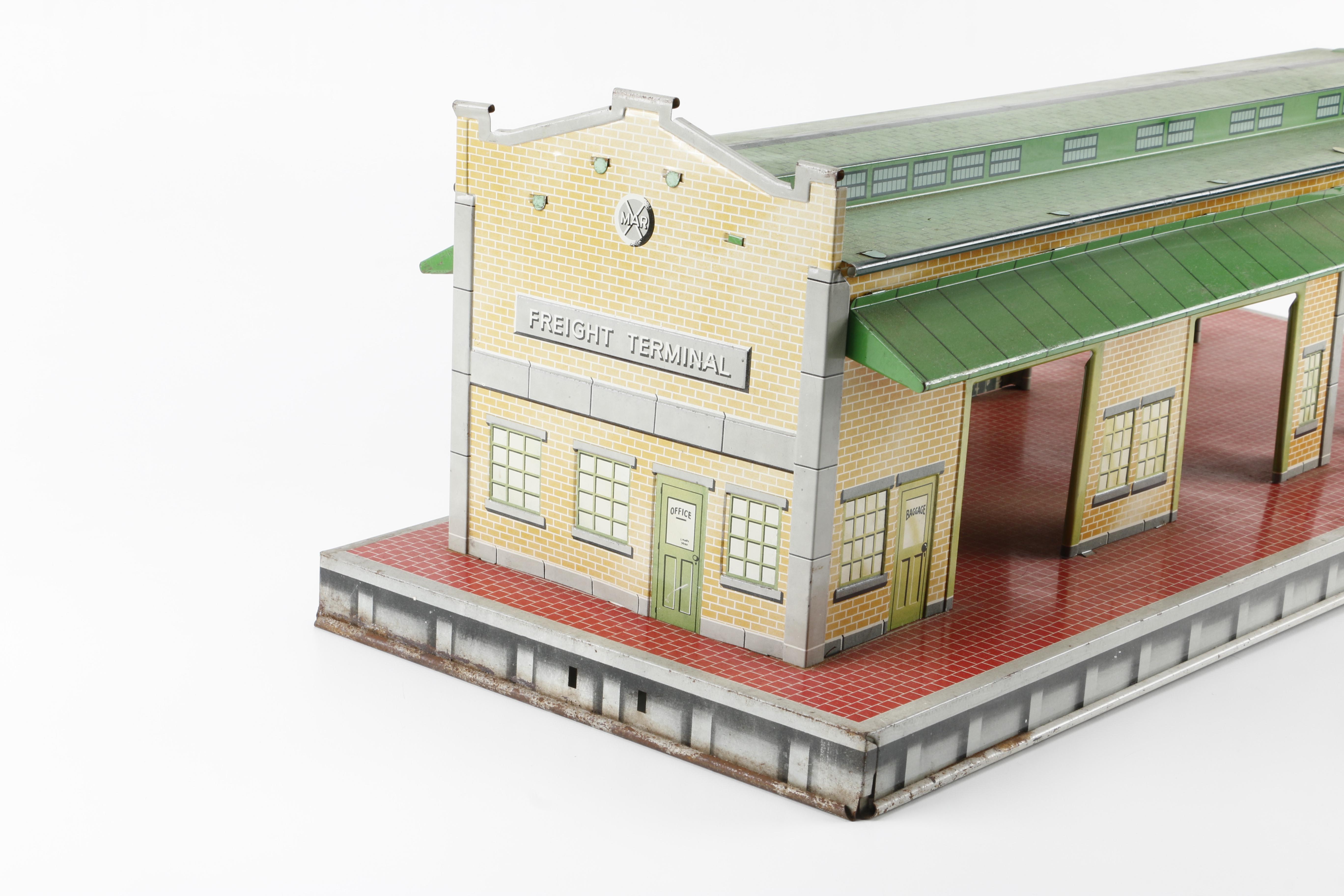 1950s Marx Tin Litho Freight Terminal Playset