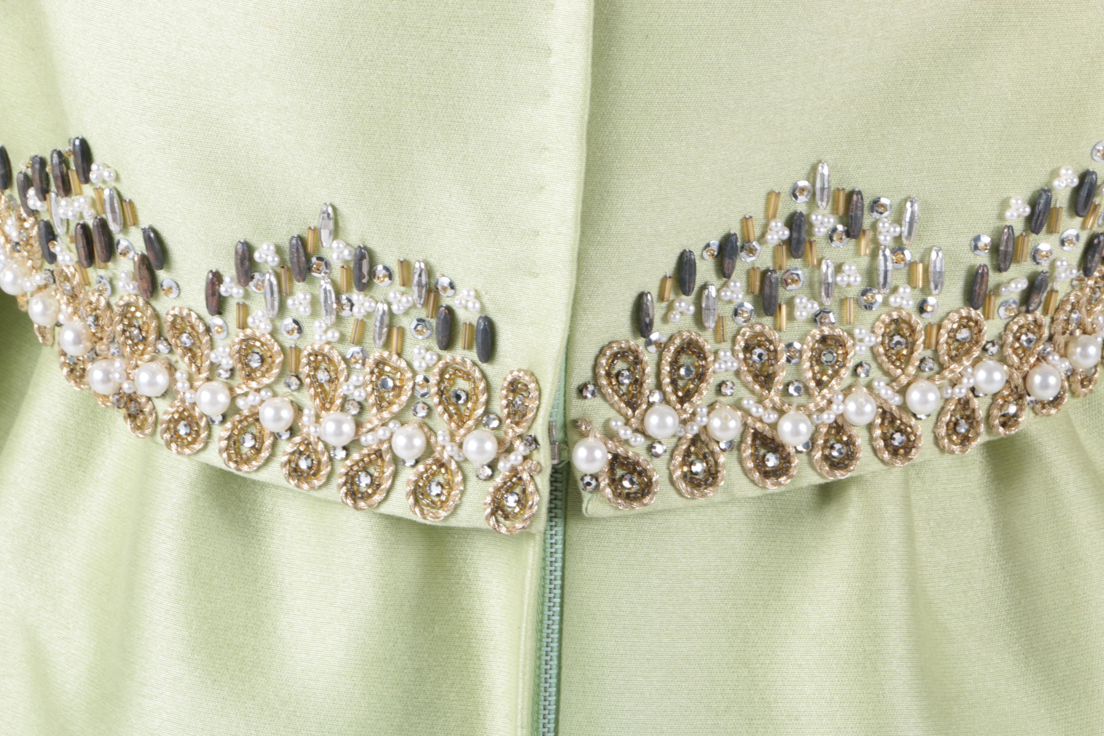 Circa 1960s Beaded Embellished Evening Dress