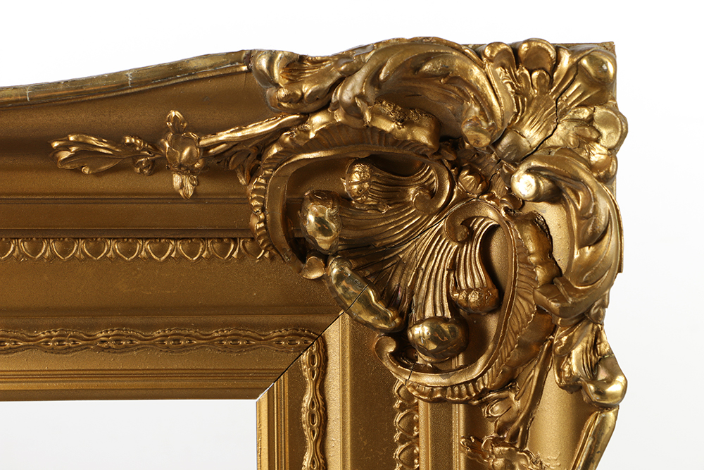 30.25" W x 20" H Vintage Louis XV Style Gilt and Gesso Frame