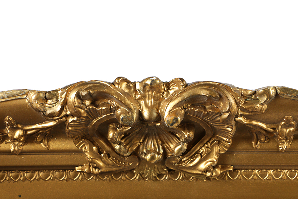 30.25" W x 20" H Vintage Louis XV Style Gilt and Gesso Frame