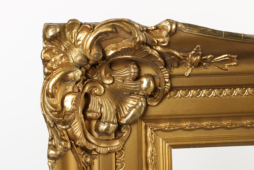 30.25" W x 20" H Vintage Louis XV Style Gilt and Gesso Frame