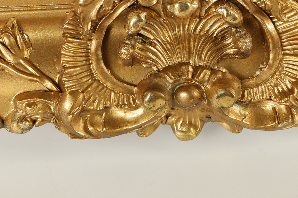 30.25" W x 20" H Vintage Louis XV Style Gilt and Gesso Frame