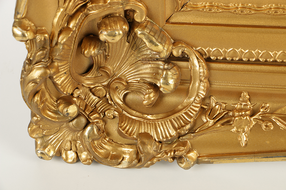 30.25" W x 20" H Vintage Louis XV Style Gilt and Gesso Frame