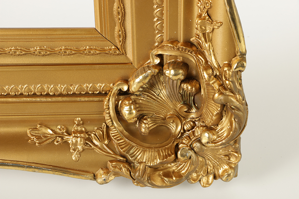 30.25" W x 20" H Vintage Louis XV Style Gilt and Gesso Frame