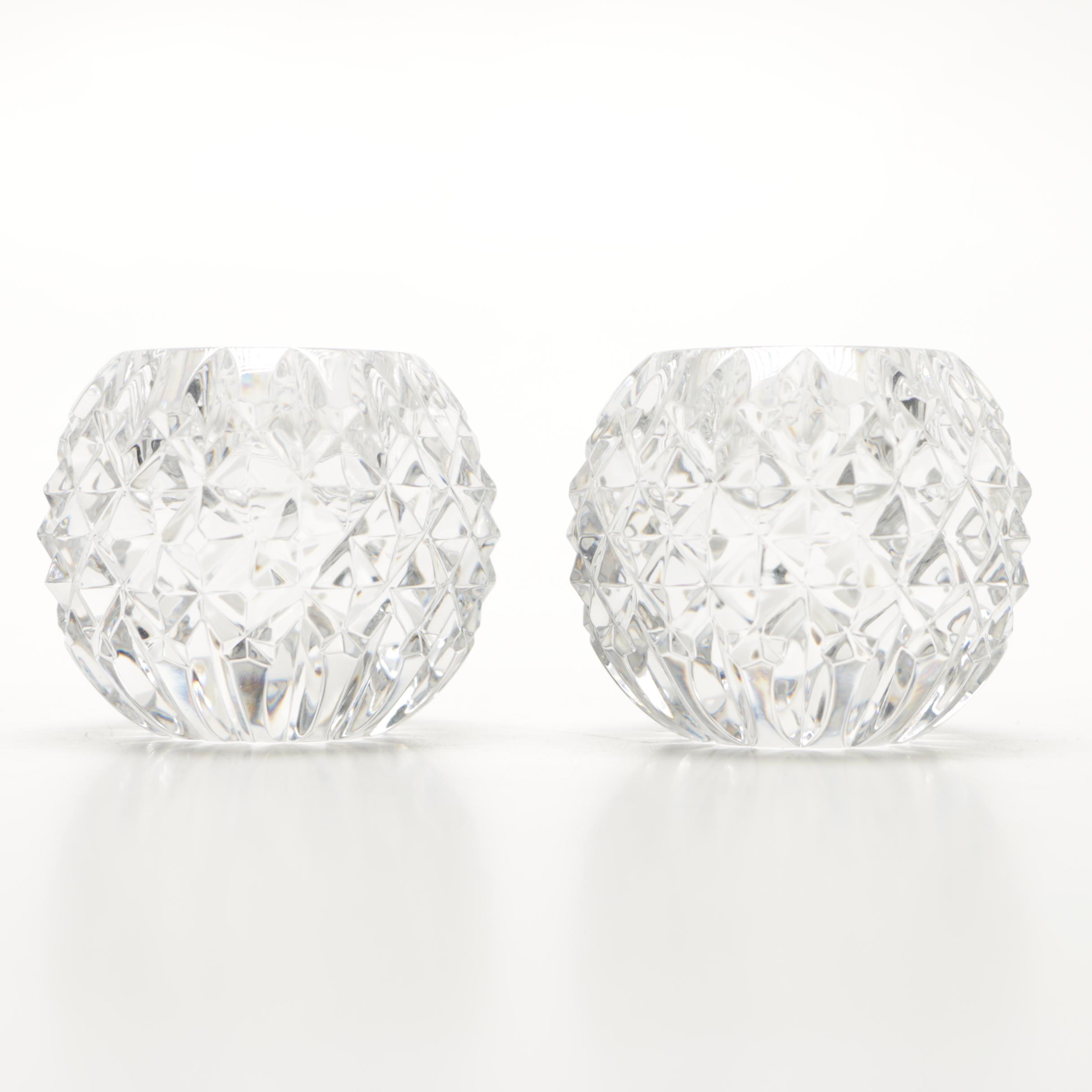 Pair of Waterford Crystal Votive Candle Holders
