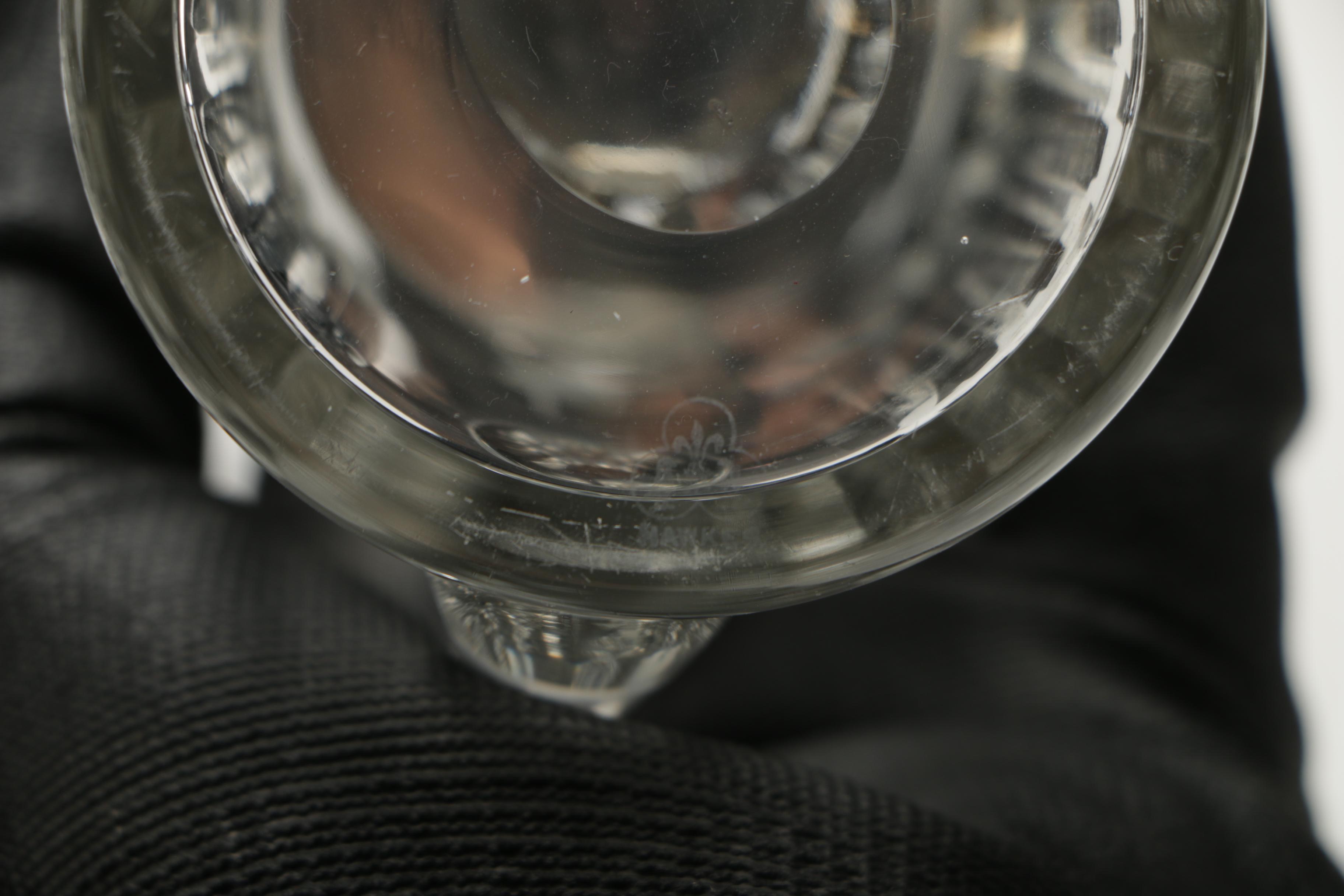 Hawke Crystal Creamer With Sterling Silver Lid