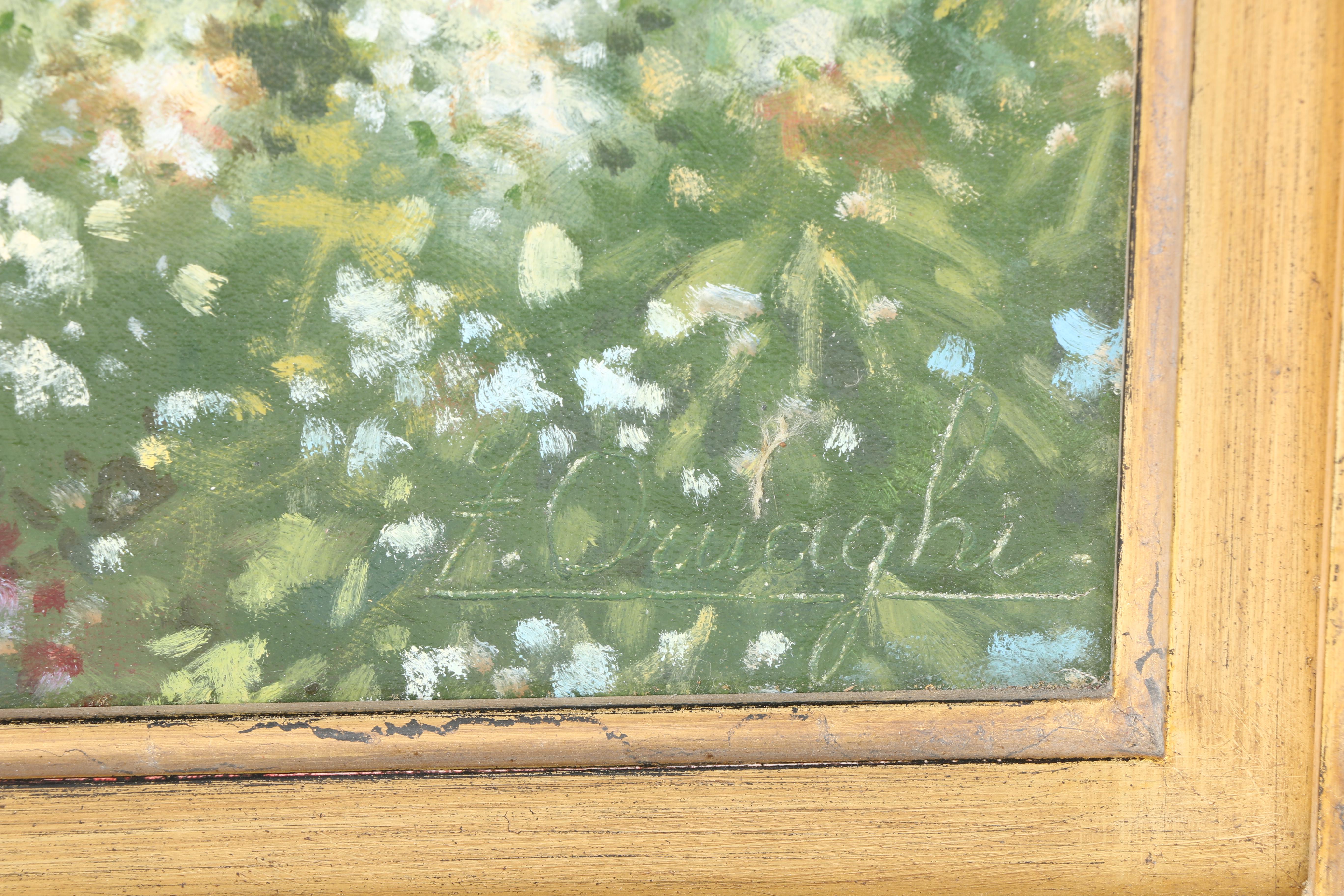 F. Ornaghi Original Oil Painting "Garden"
