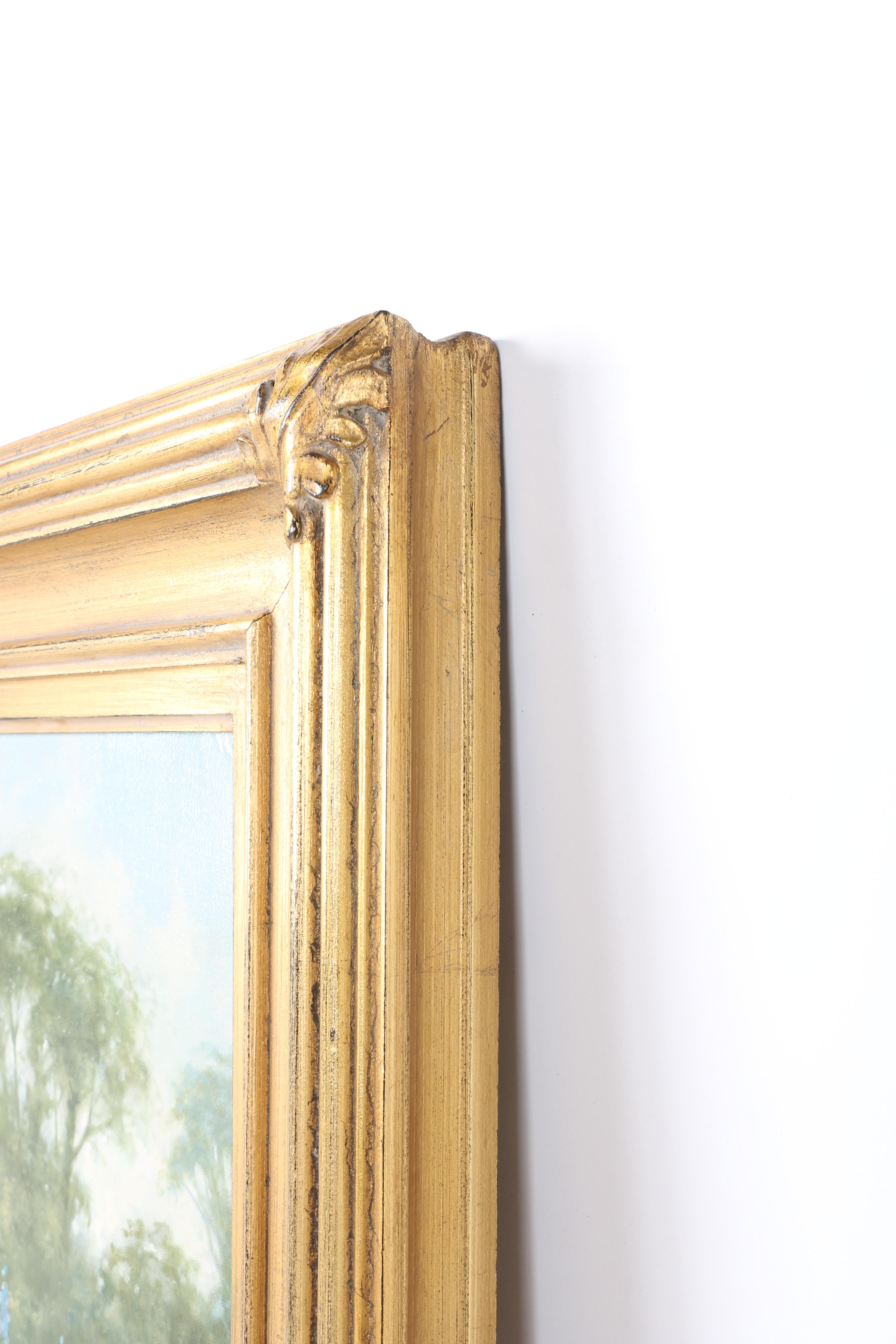 F. Ornaghi Original Oil Painting "Garden"