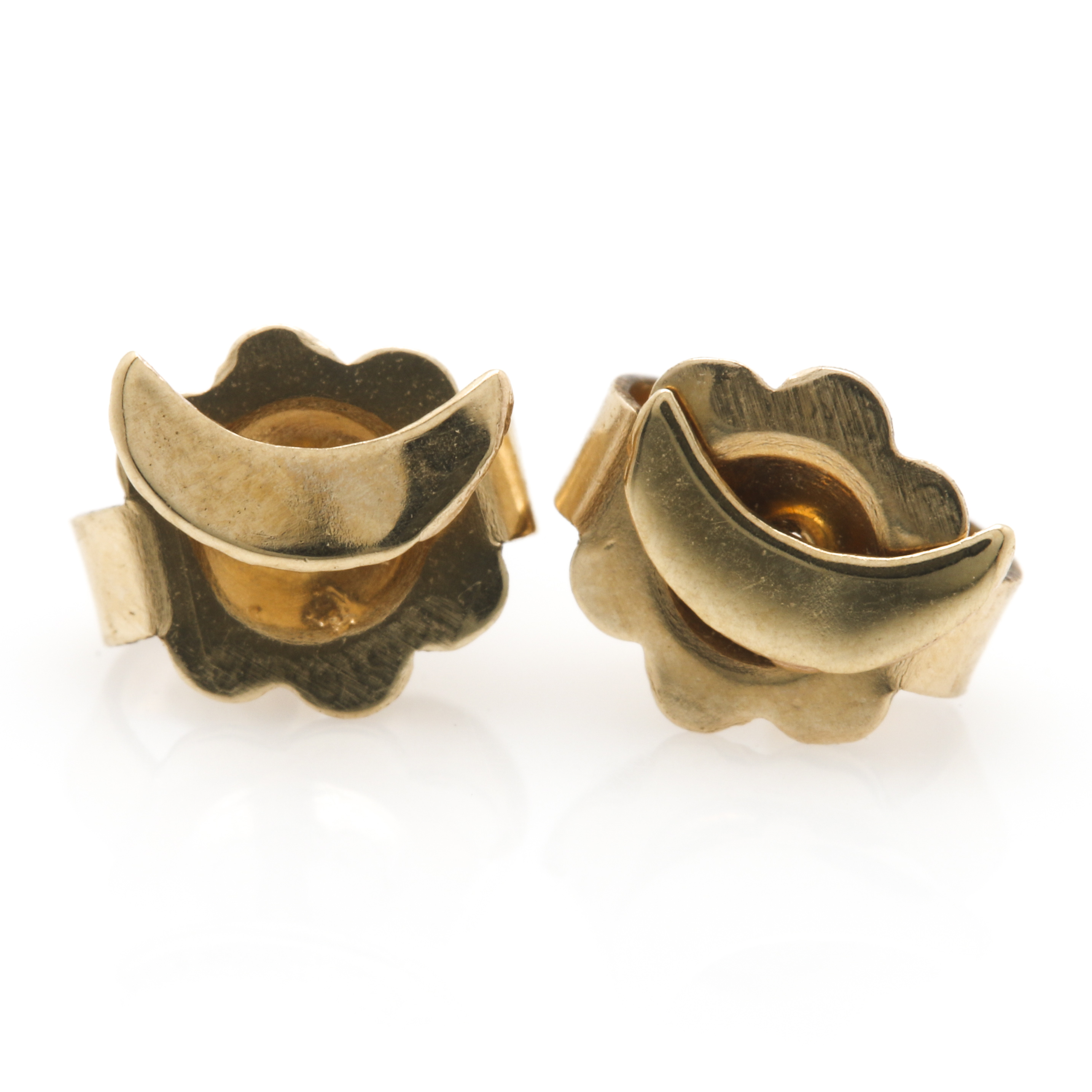 14K Yellow Gold Lapis Lazuli Earrings