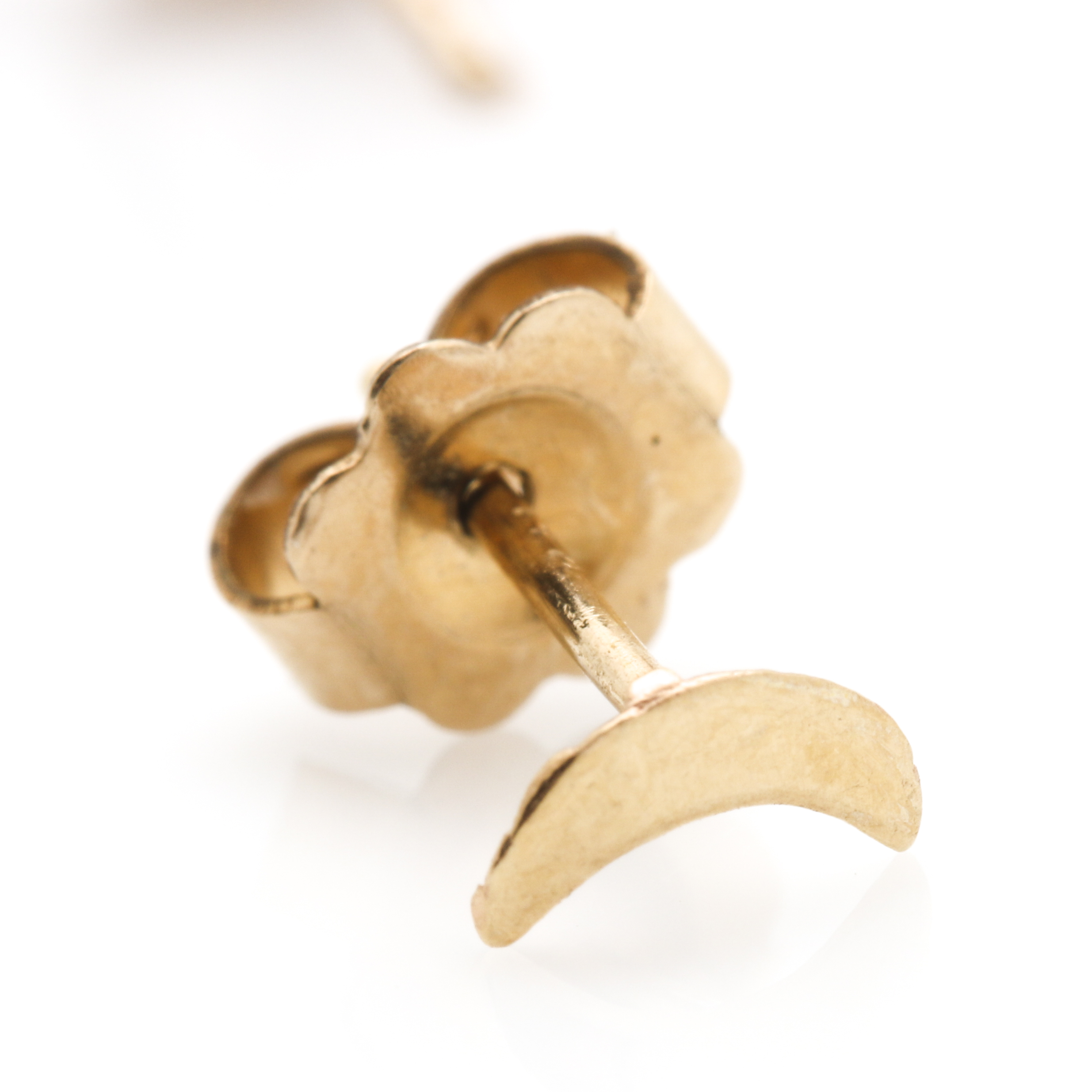 14K Yellow Gold Lapis Lazuli Earrings