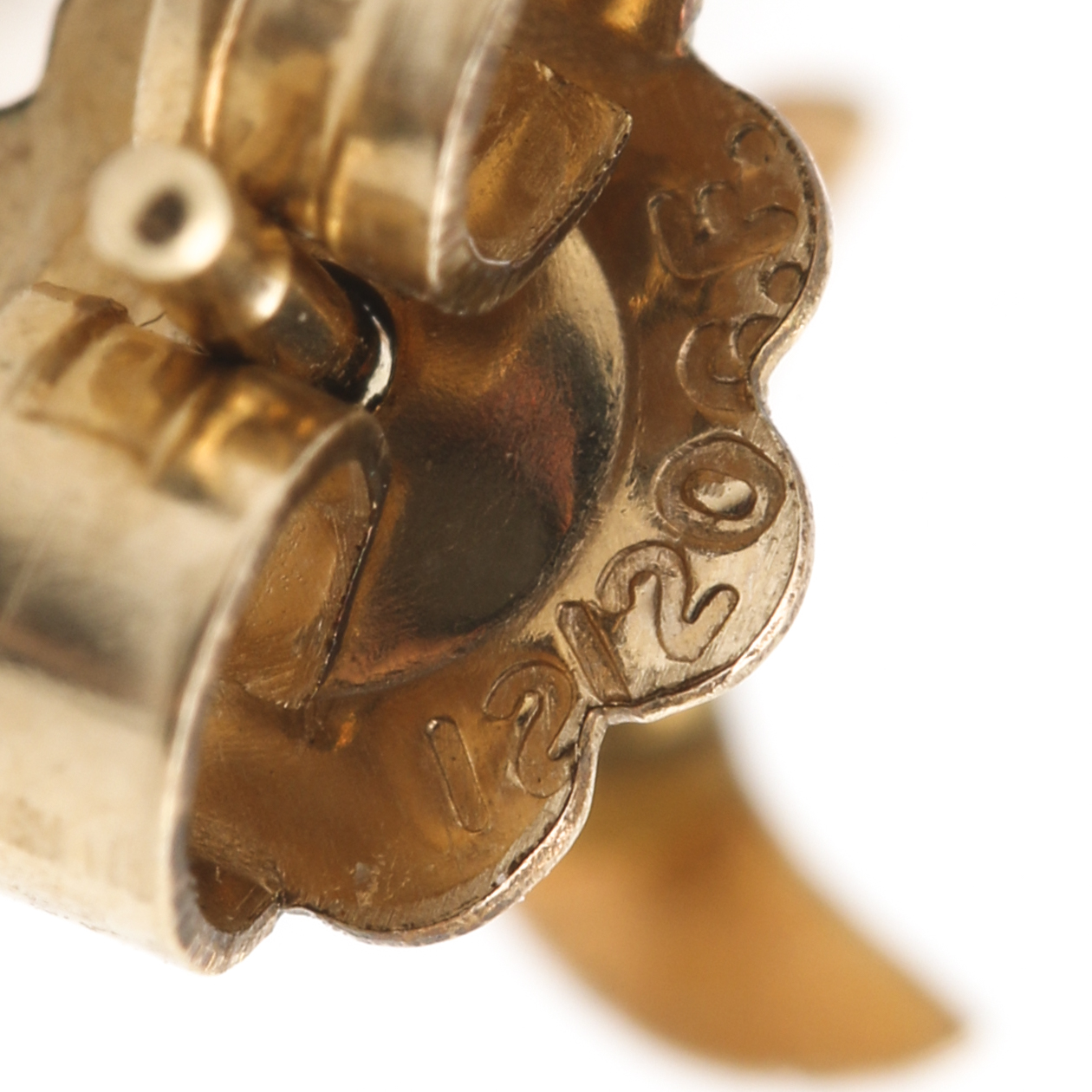 14K Yellow Gold Lapis Lazuli Earrings