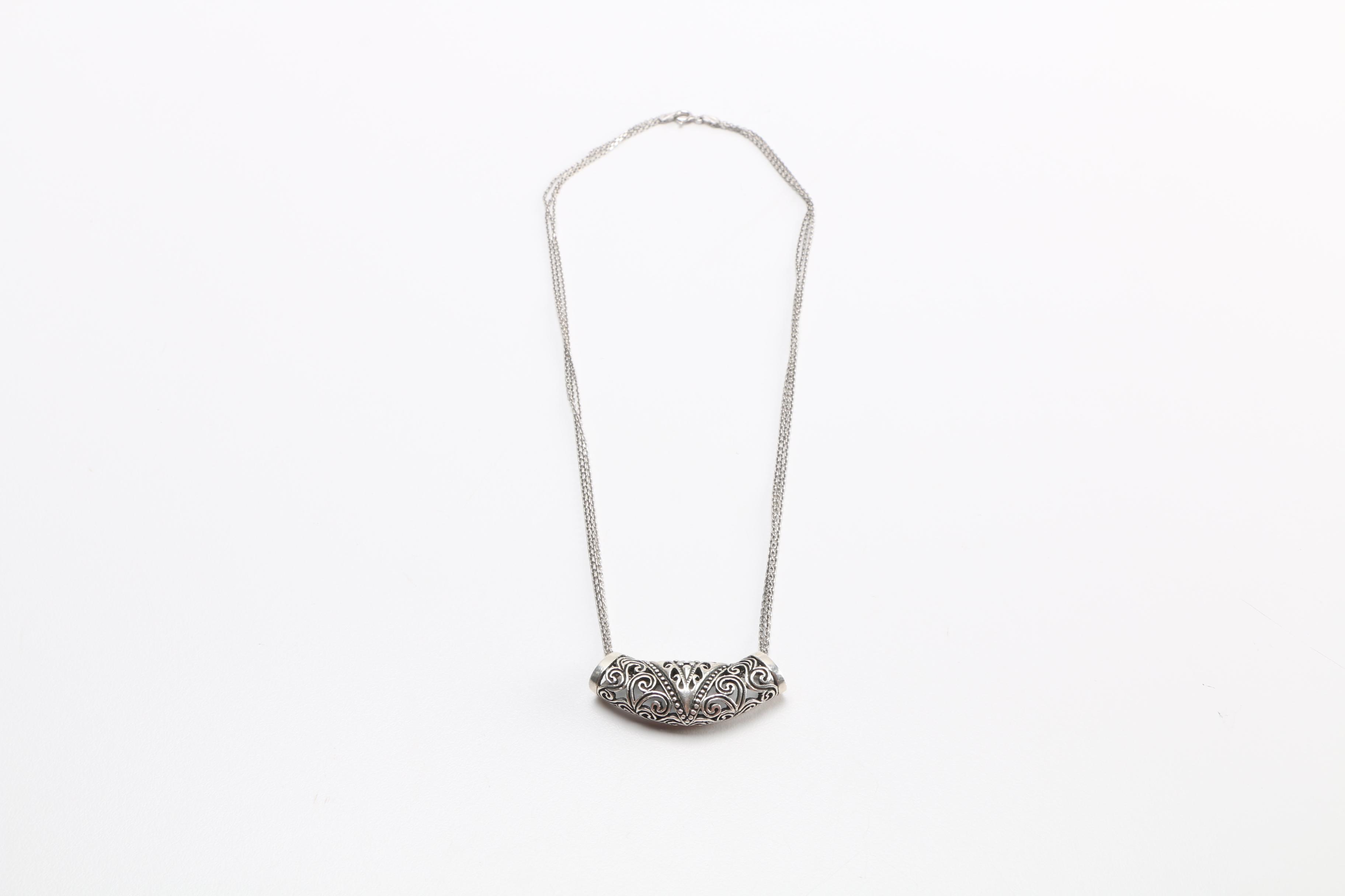 Sterling Silver Jewelry Including Manatee Brooch