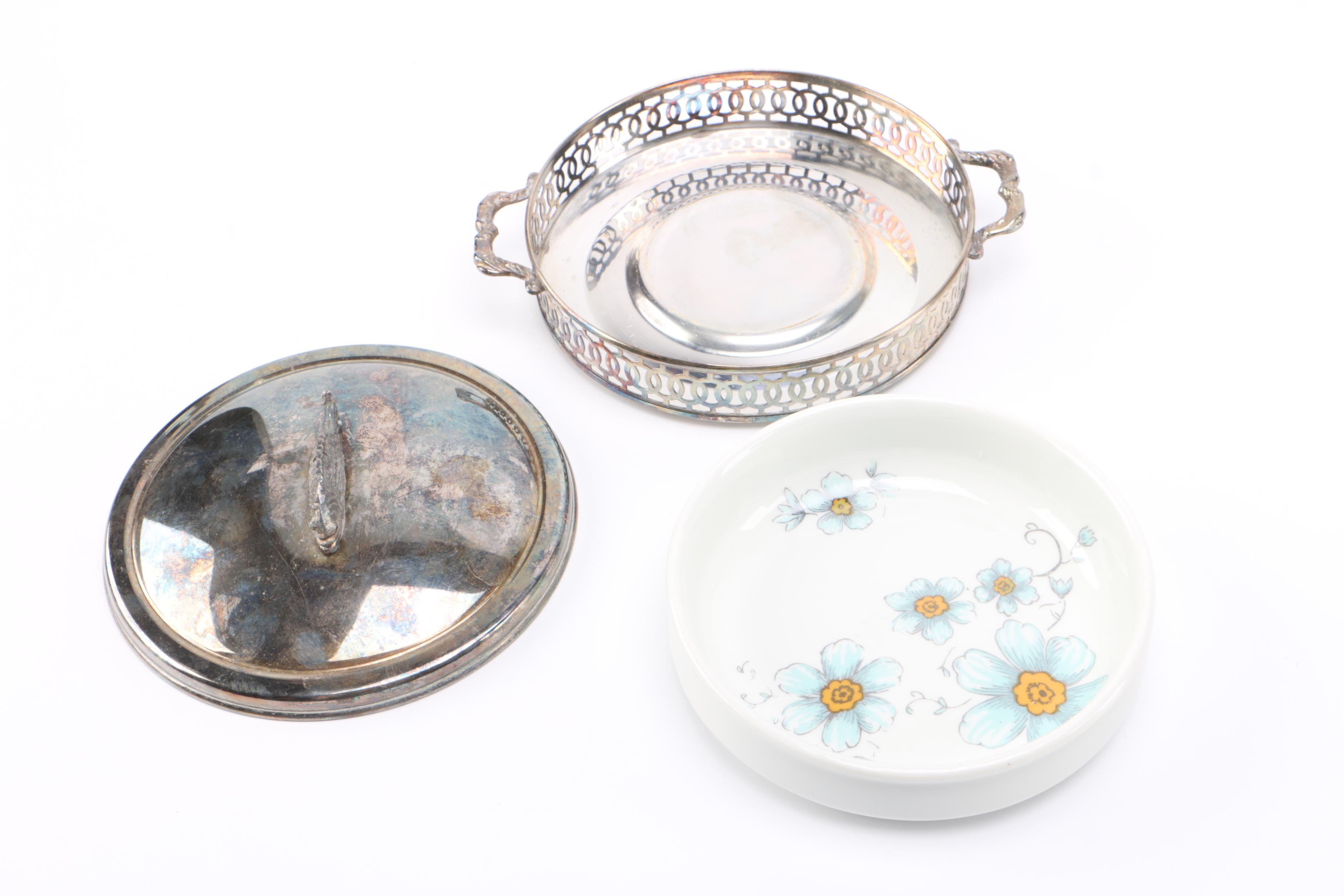 Silver-Plated Covered Trays and Dishes by Luemans Madrid