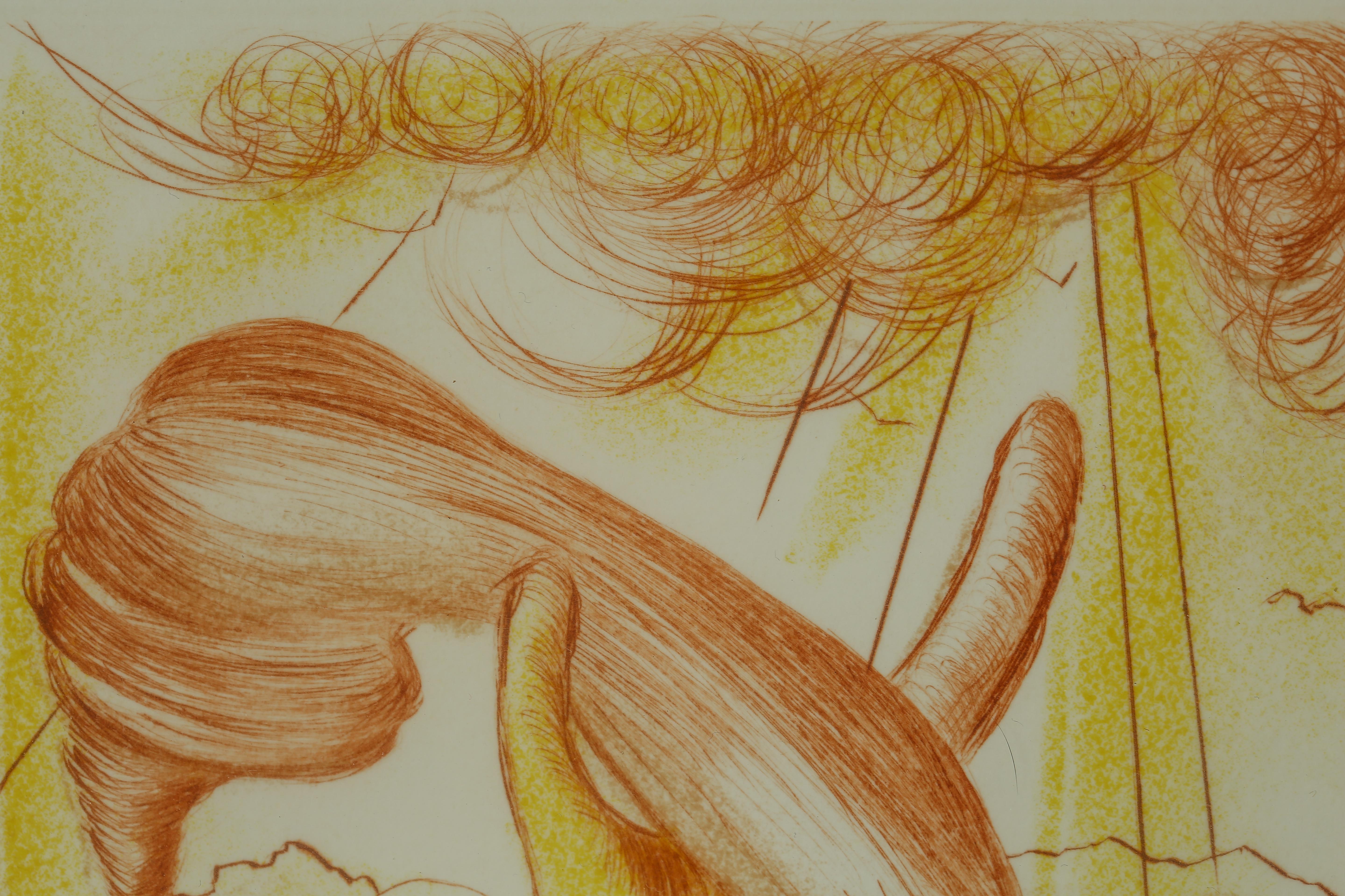 Salvador Dali Second Edition Restrike Etching "Telephone Mou"