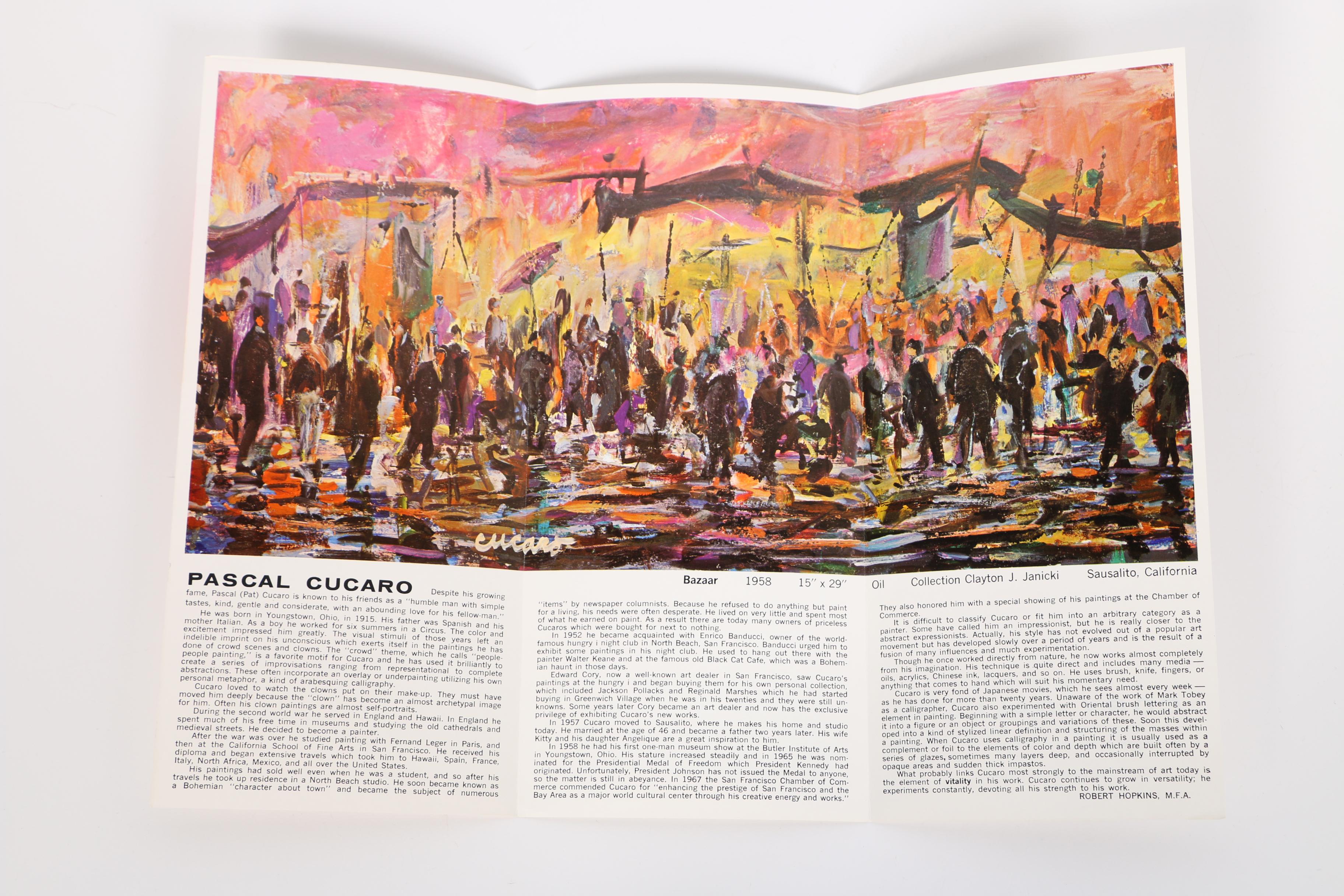 Pascal Cucaro Mid-Century Still Life Oil Painting on Canvas